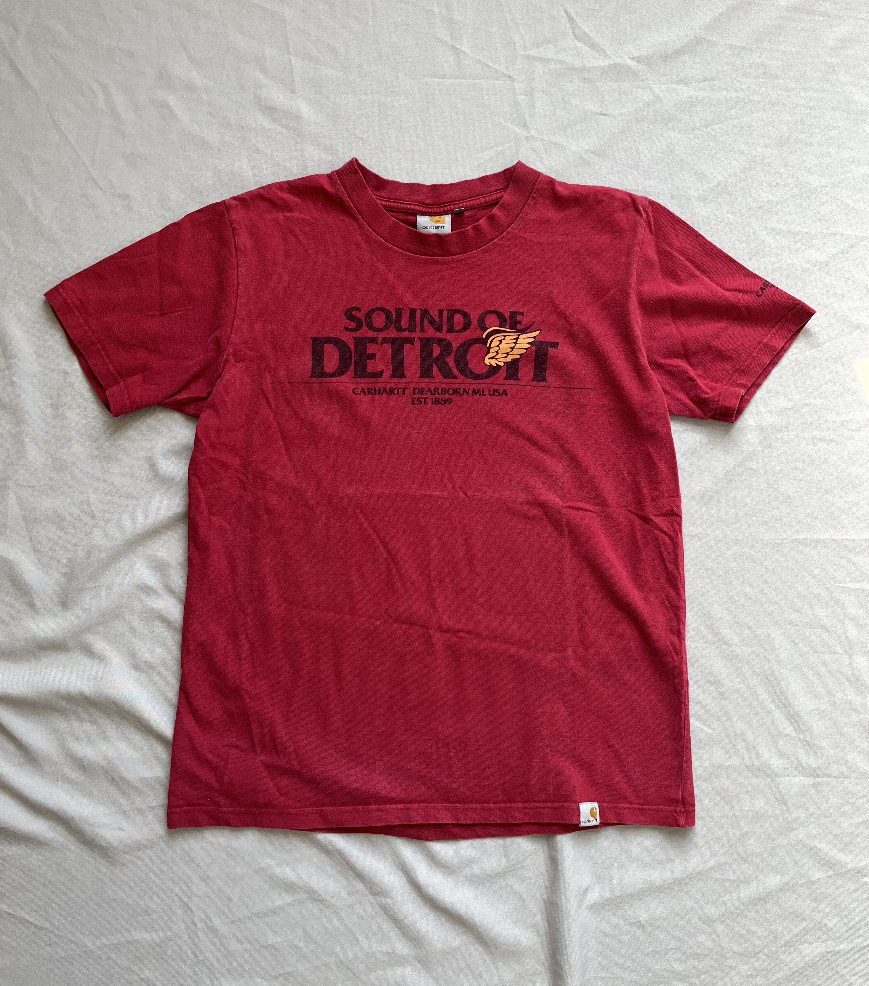 Carhartt Vintage Carhartt Sound Of Detroit Heavy Red T-shirt Size US M / EU 48-50 / 2 - 1 Thumbnail
