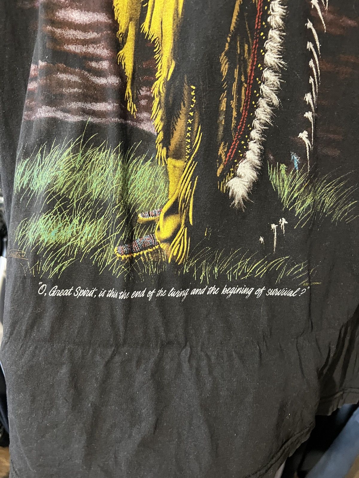 Band Tees 90s VINTAGE ZIP IT LONDON SPIRIT AMERICA NATIVE T SHIRT SZ L Size US L / EU 52-54 / 3 - 3 Thumbnail