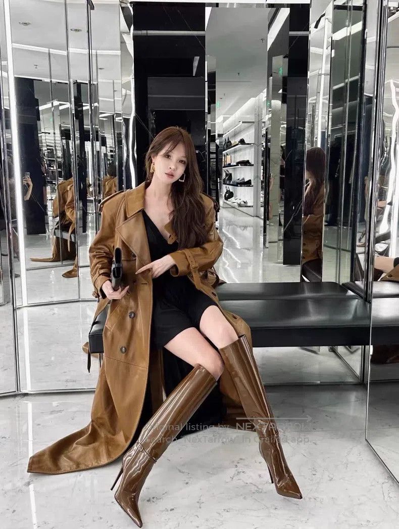 Saint Laurent Paris Saint Laurent Paris Brown padded leather trench coat Size XS / US 0-2 / IT 36-38 - 3 Thumbnail