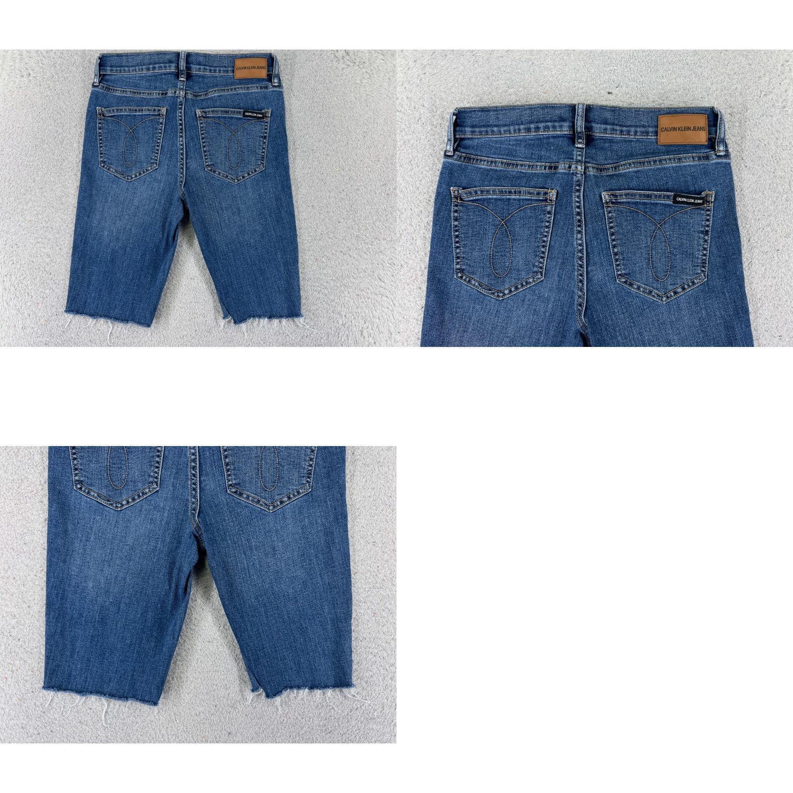 Calvin Klein Calvin Klein Shorts Womens Blue Denim Mid Rise 25x9 Cut-Off 26 Cotton Stretch Casual Beach 90s Womens Size 26" / US 2 / IT 38 - 10 Thumbnail
