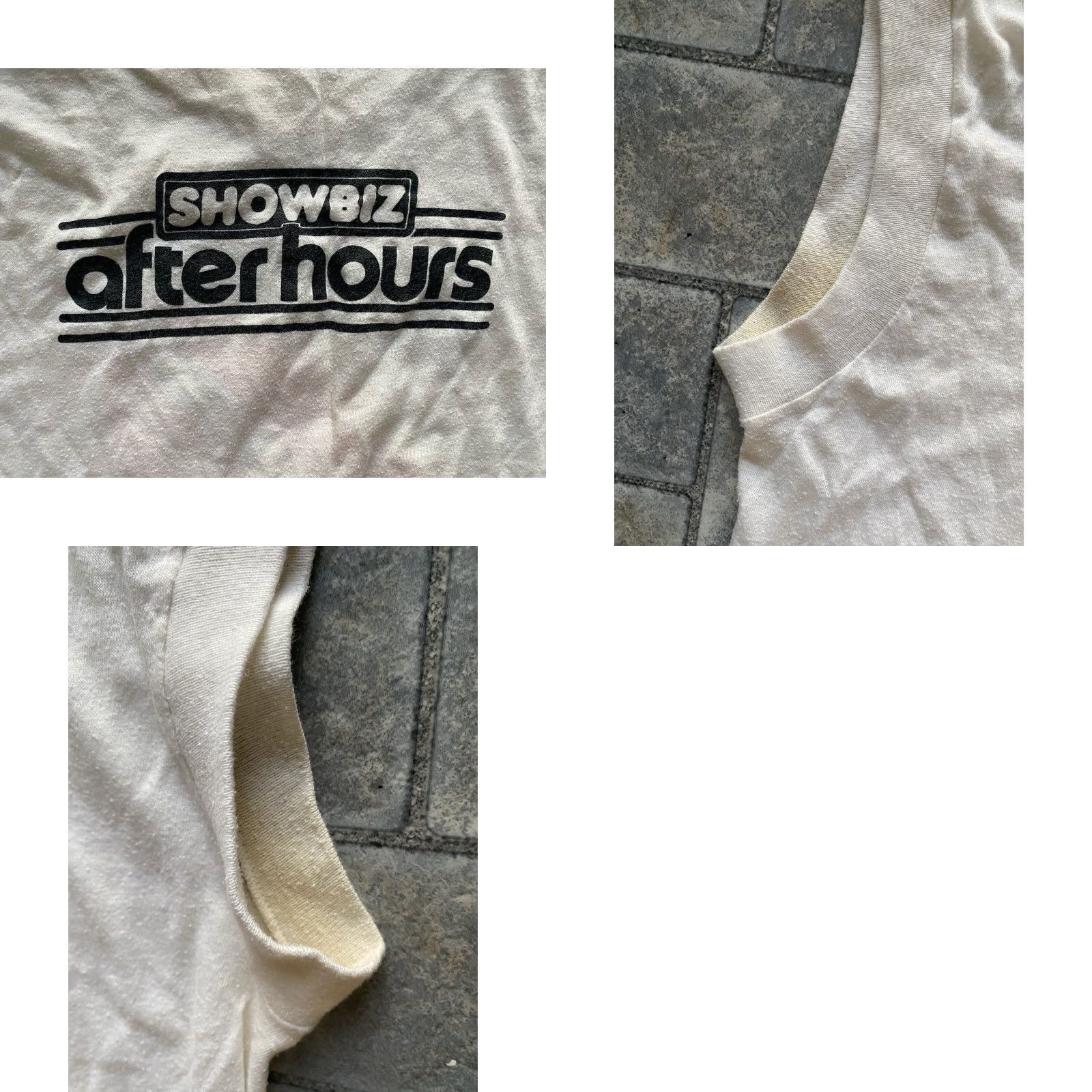 Vintage VINTAGE Screen Stars Shirt M White SHOWBIZ Afterhours Stitch Stars Single Stitch Mens Prints Shut Up & Dance Size US M / EU 48-50 / 2 - 9 Thumbnail