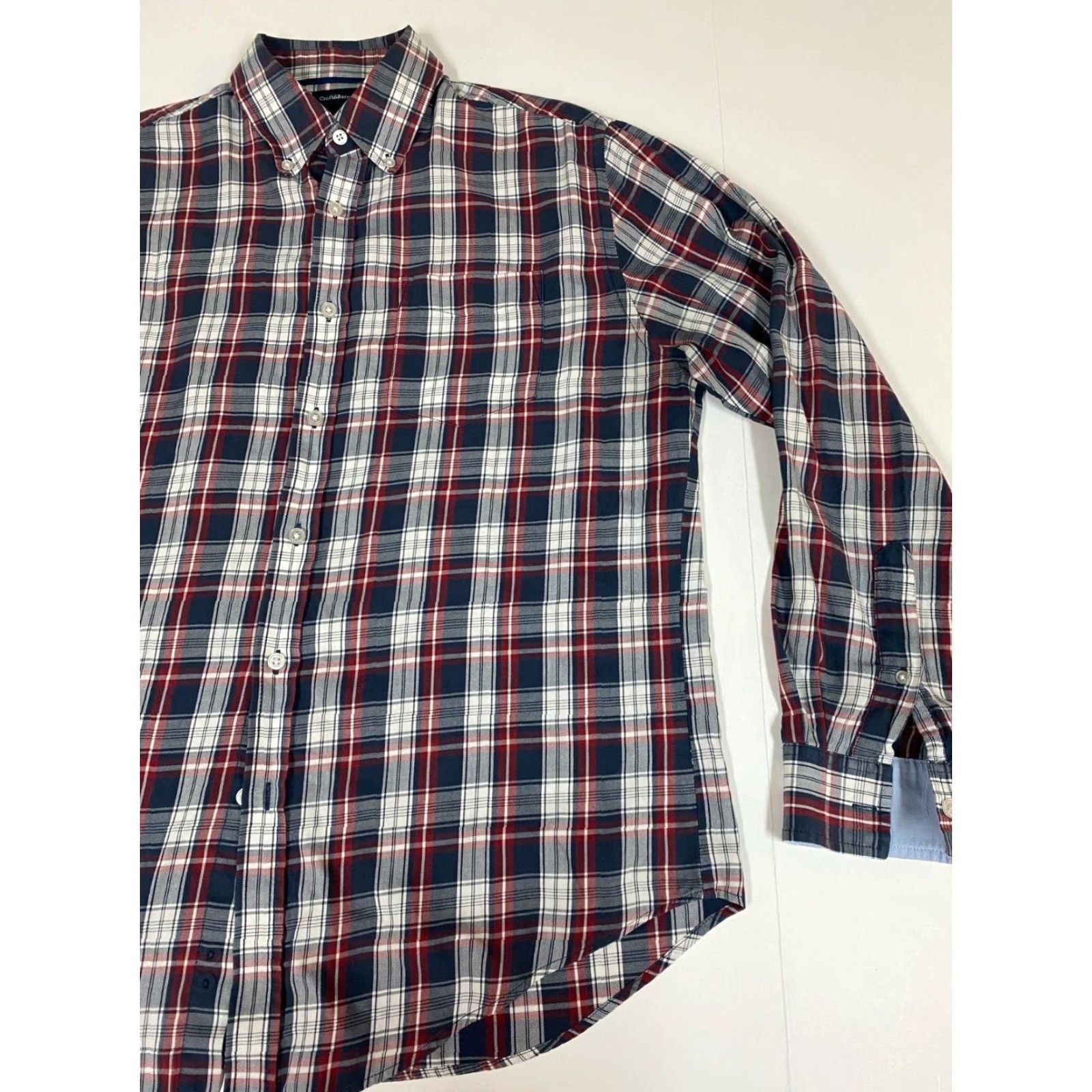 Croft & Barrow Croft & Barrow Shirt M Mens Plaid Button-Down Red Blue Button-Up Long Sleeve Regular Size US M / EU 48-50 / 2 - 2 Thumbnail