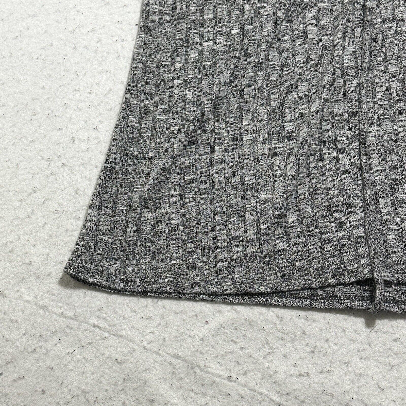 Target Basics Ava & Viv 1X Gray Short Sleeve T Shirt Ribbed Tie Neckline Size XL / US 12-14 / IT 48-50 - 2 Thumbnail