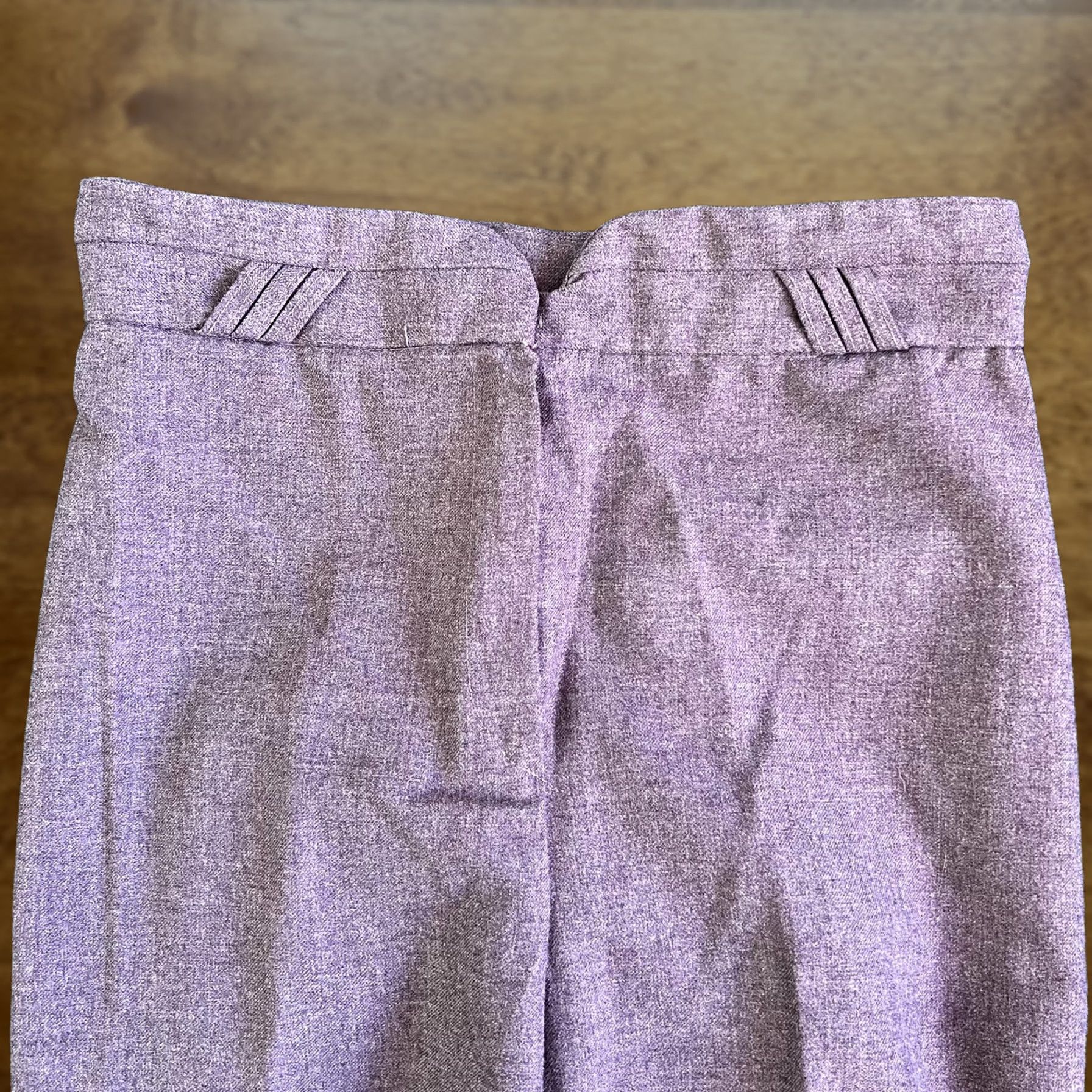 Vintage VINTAGE 90s Dress Pants Juniors 15/16 Purple Straight Leg Pleated Waist Size 36" / US 14 / IT 50 - 1 Thumbnail