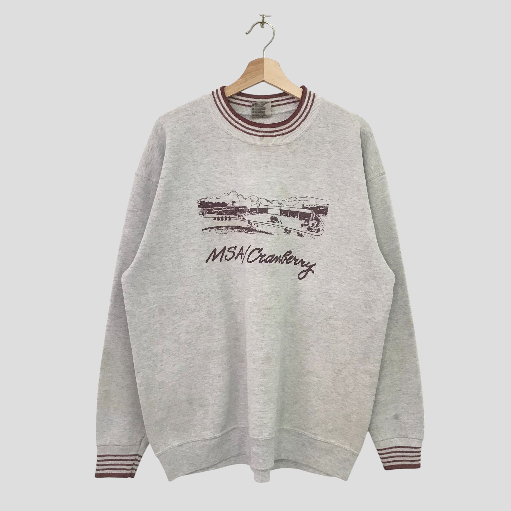 Vintage Vintage 90's Cranberry Grey Sweatshirt - 452 Size US XL / EU 56 / 4 - 1 Thumbnail