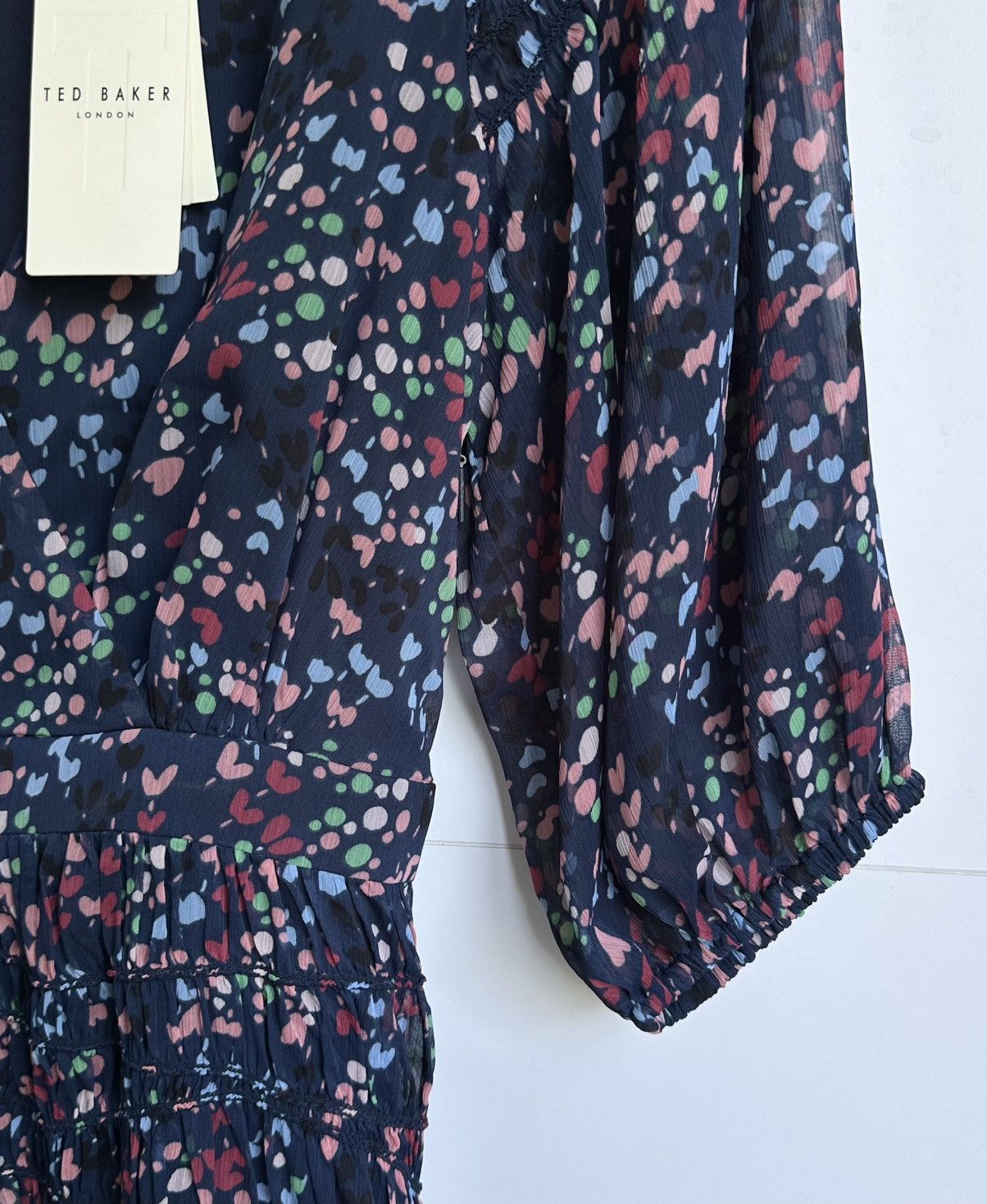 Ted Baker Ted Baker Mini Dress Womens Navy Casadee Smock Panel Wrap Size XS / US 0-2 / IT 36-38 - 9 Thumbnail