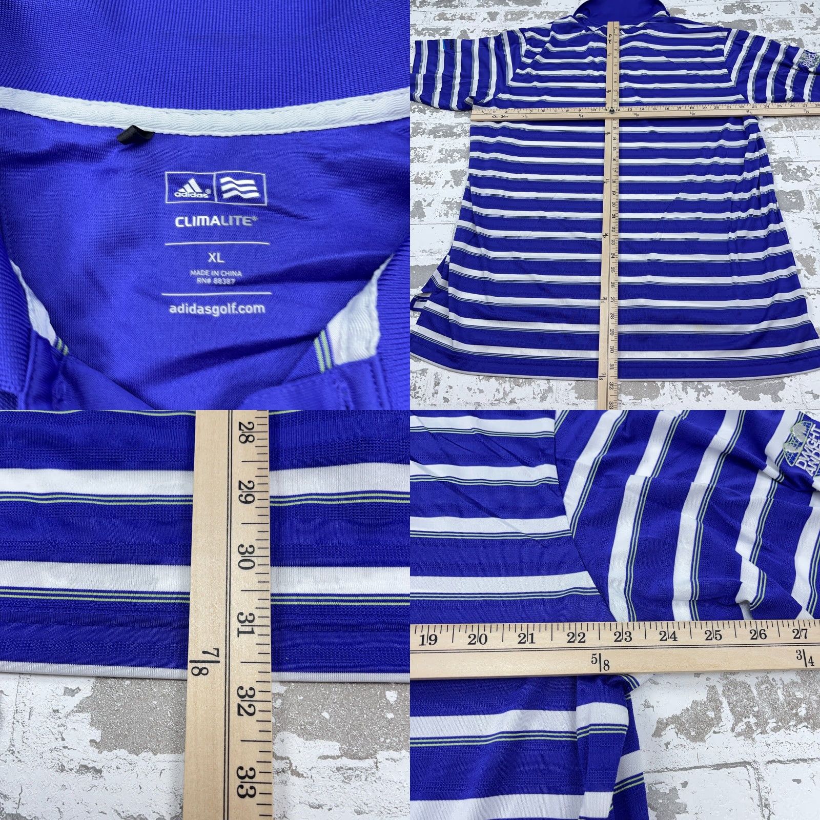 Adidas Adidas Golf Polo Shirt Men XL Purple Striped Performance Chitimacha Clima Lite Size US XL / EU 56 / 4 - 8 Thumbnail