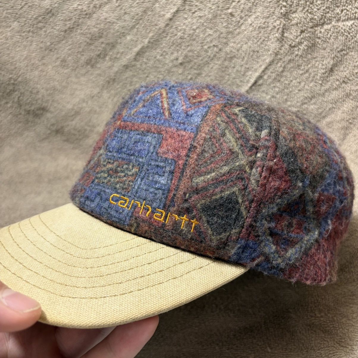 Carhartt Vintage Carhartt Aztec Wool Snapback Hat Southwestern USA Size ONE SIZE - 3 Thumbnail