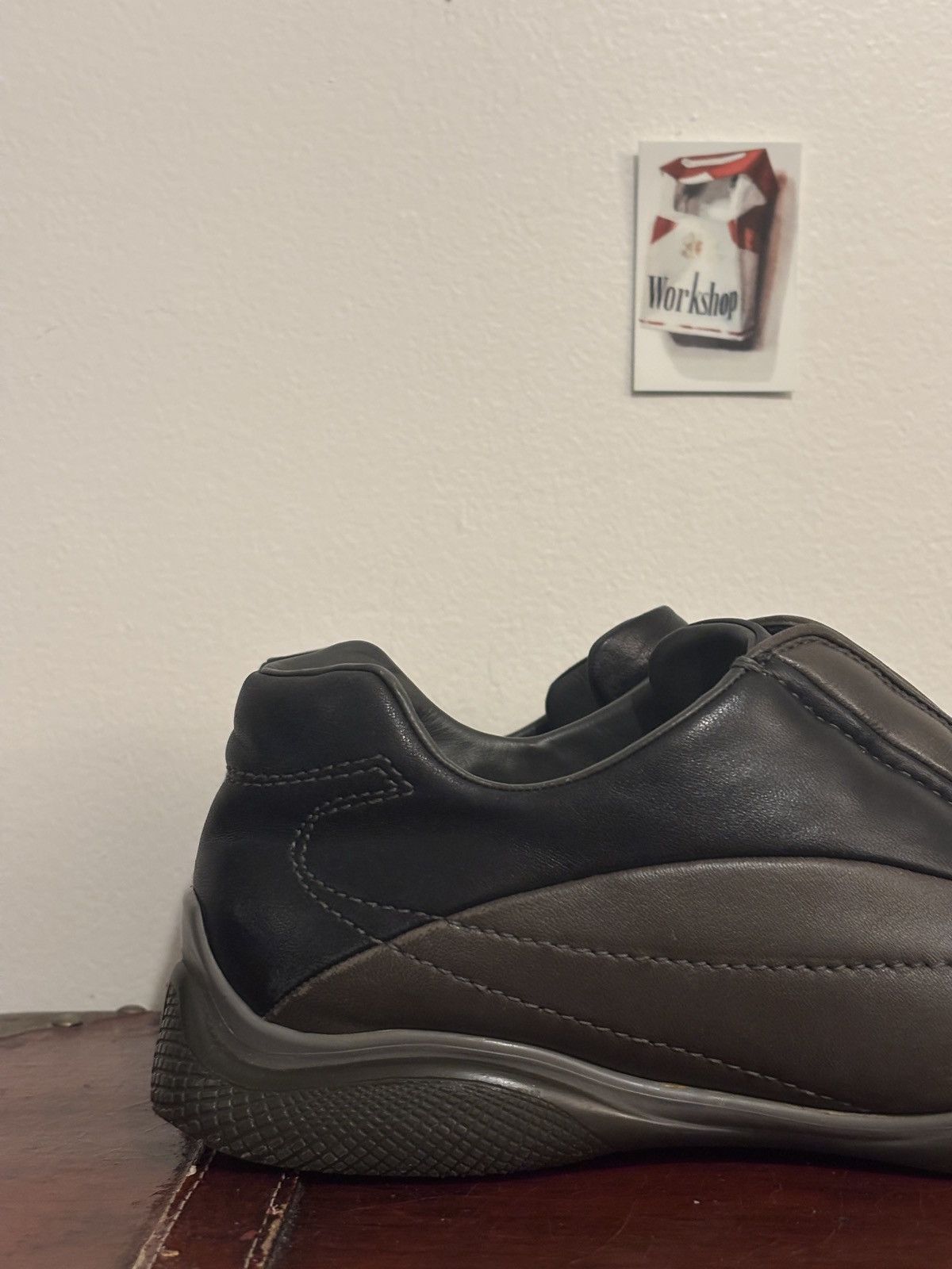 Prada Prada Square Toe Leather Luxury Bowling-like Trainers Size US 9 / EU 42 - 13 Thumbnail