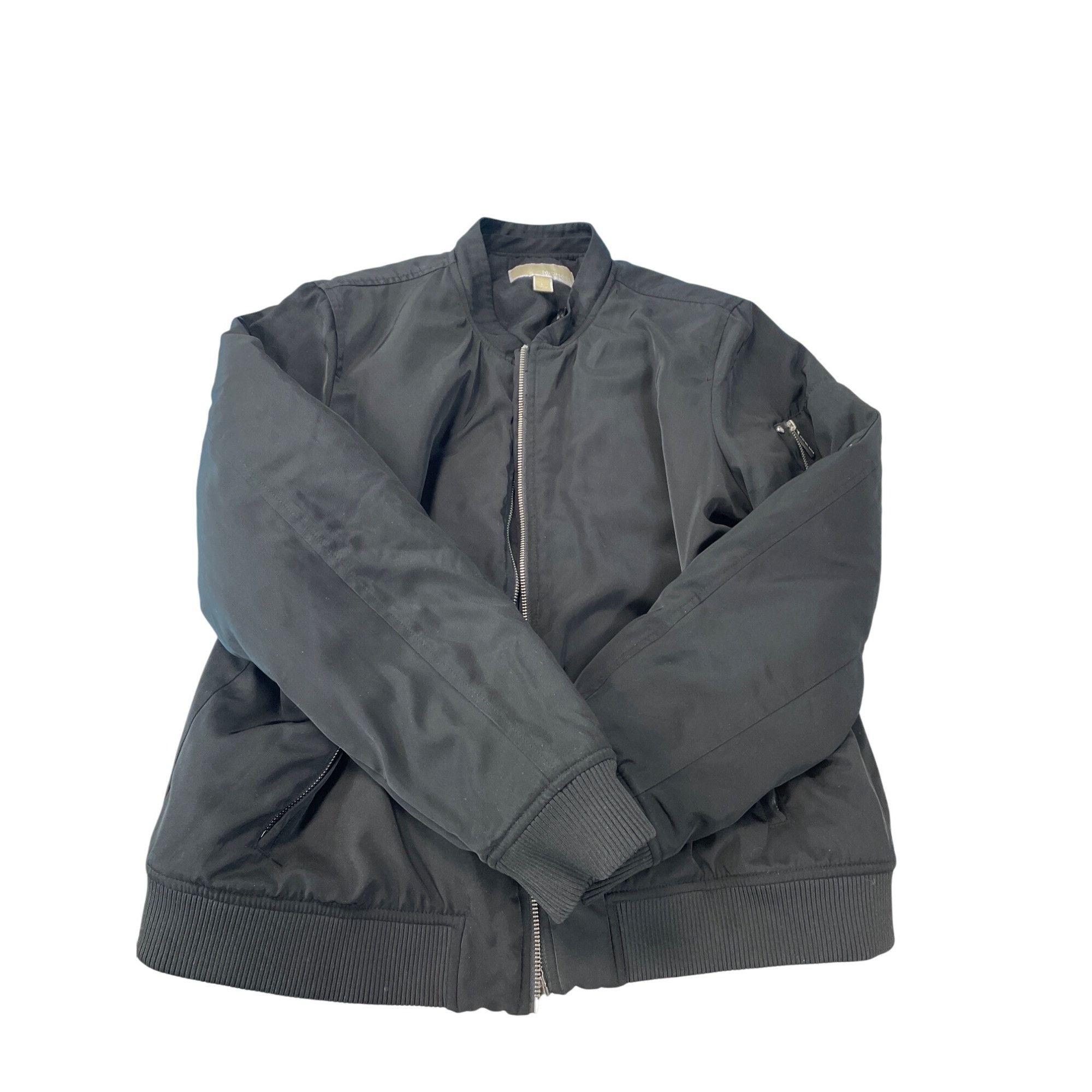 Michael Kors Michael Kors Mens Black Bomber Jacket Coat Size L SKU 9291 Size US L / EU 52-54 / 3 - 13 Thumbnail