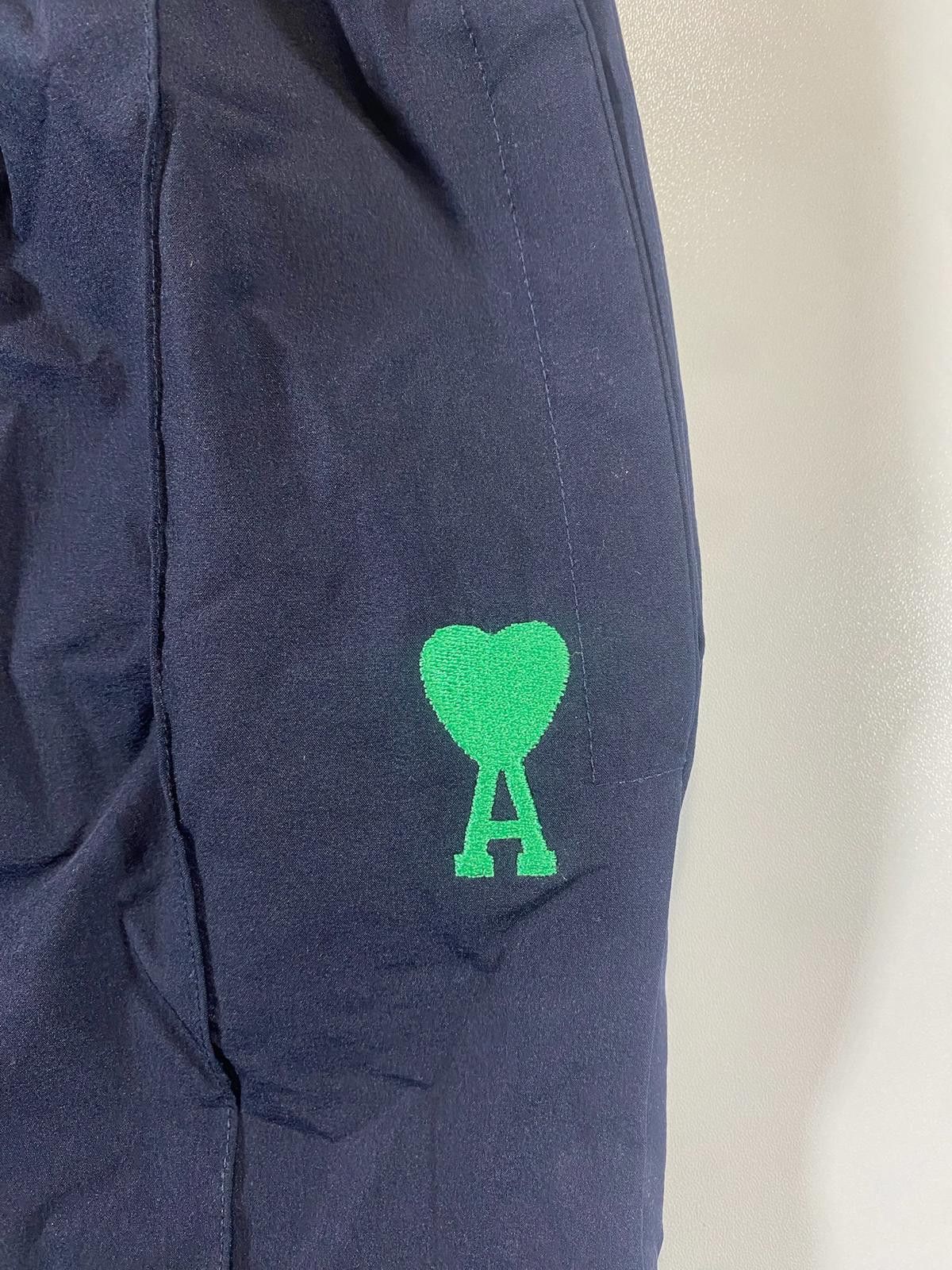 Other AMI Paris Navy Track Pants with Green Heart Logo Size US 36 / EU 52 - 2 Thumbnail
