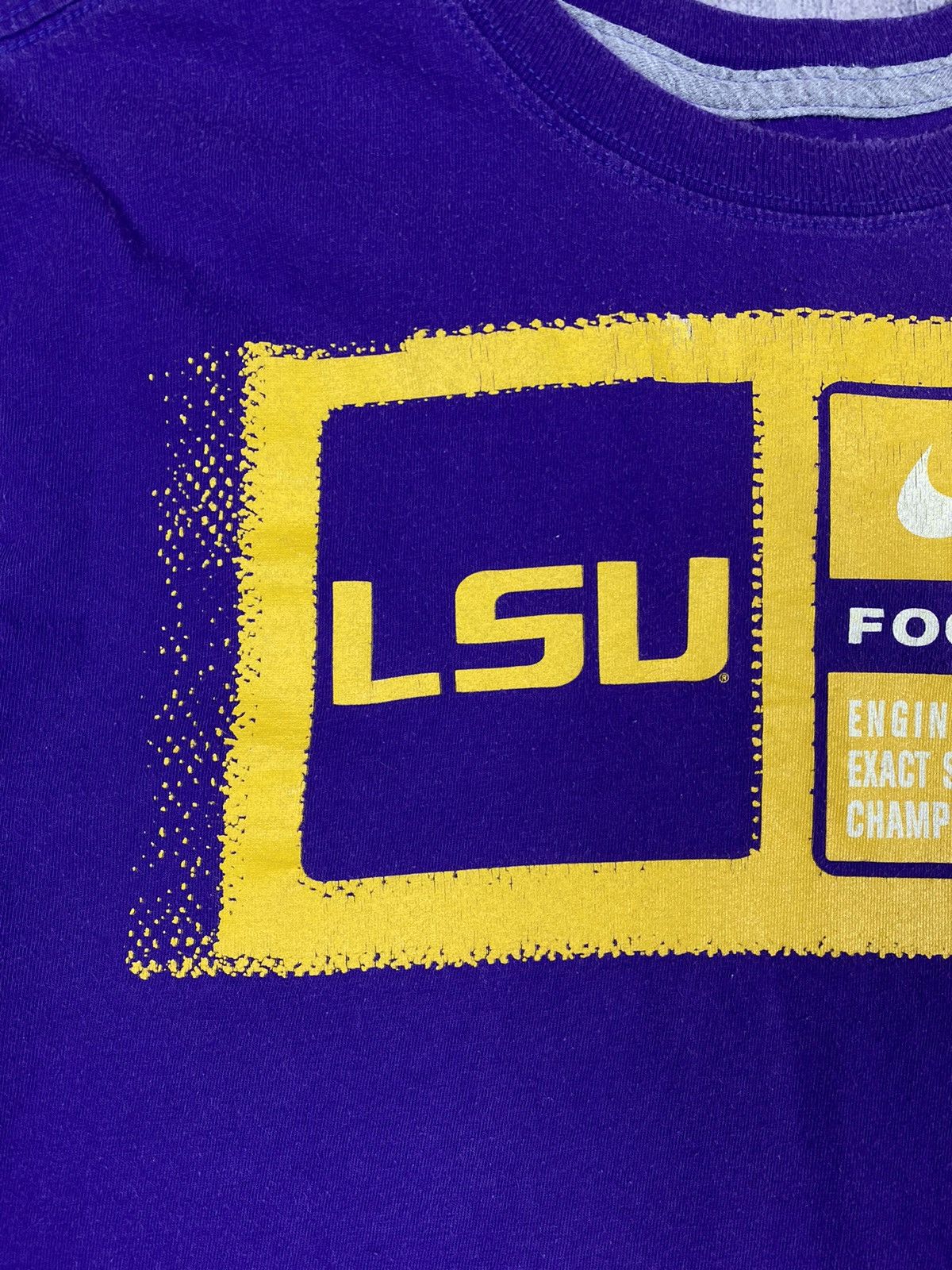 Nike Vintage Nike LSU Tigers Football Swoosh drill y2k Tee Size US M / EU 48-50 / 2 - 6 Thumbnail
