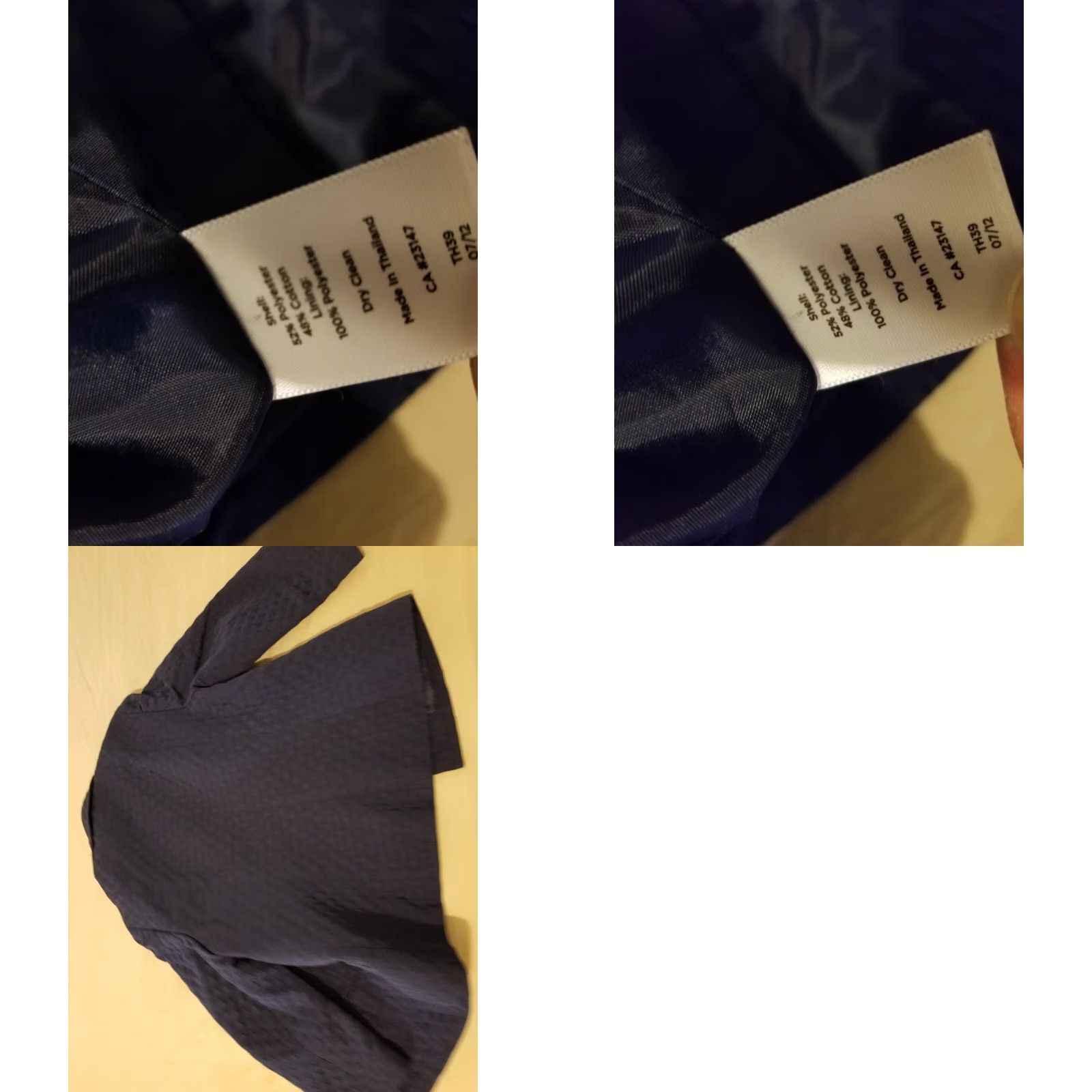 Talbots Womens Talbots Jacket 2 Navy Blue Cotton Blend Basic Jacket Womens 2 Blue Size XS / US 0-2 / IT 36-38 - 8 Thumbnail