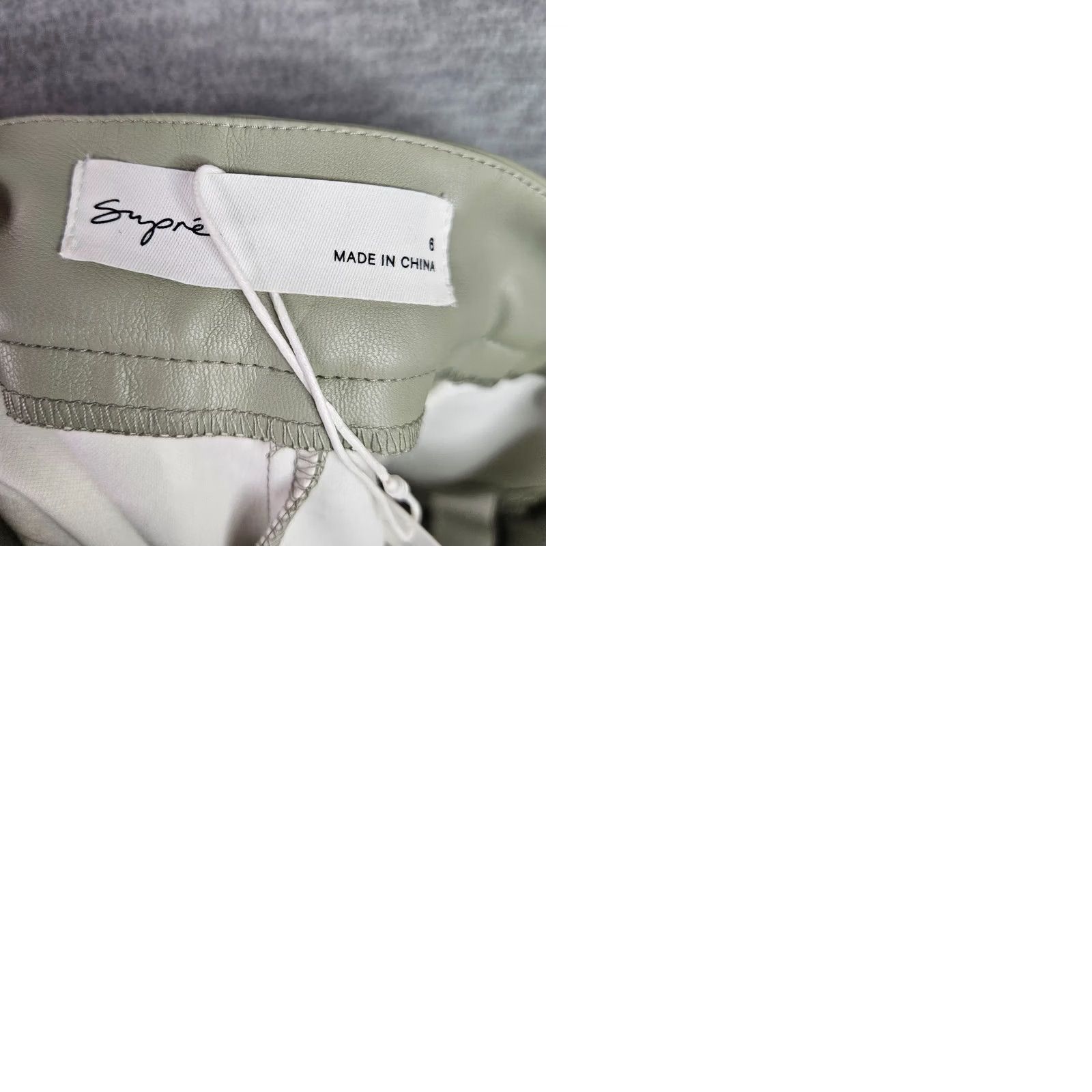 Supreme Supre Women's Pants Straight Silver leather NEW Size 6 Casual Vintage? (Note: "Vintage" not applicable) Size 28" / US 6 / IT 42 - 9 Thumbnail
