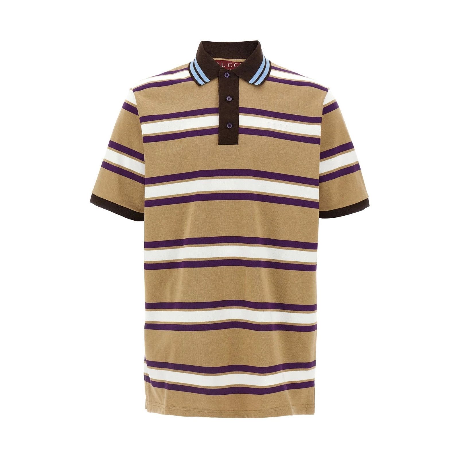 Gucci GUCCI Embossed Multicolor Polo Shirt New & Authentic (Men's Size US M / EU 48-50 / 2 - 1 Thumbnail