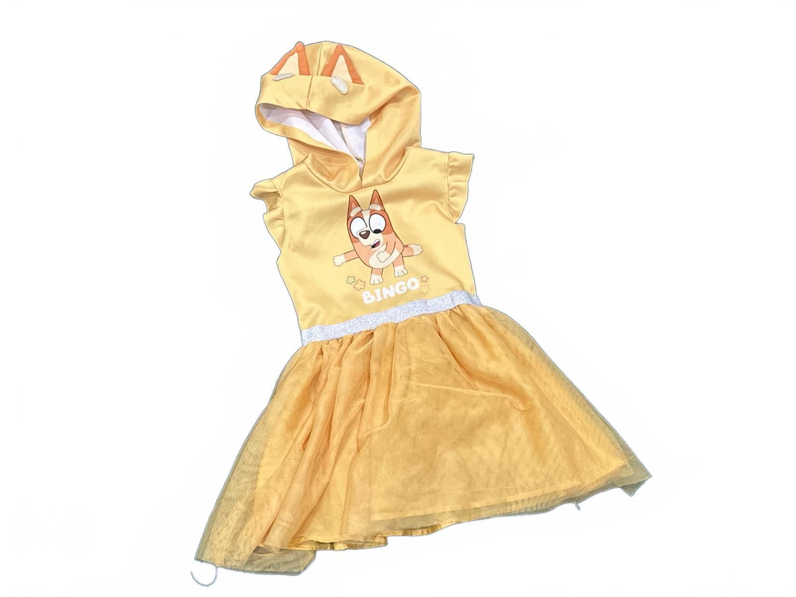 Other Bluey "Bingo" Girl's Hooded Dress Size 5 with Tutu Size ONE SIZE - 1 Thumbnail