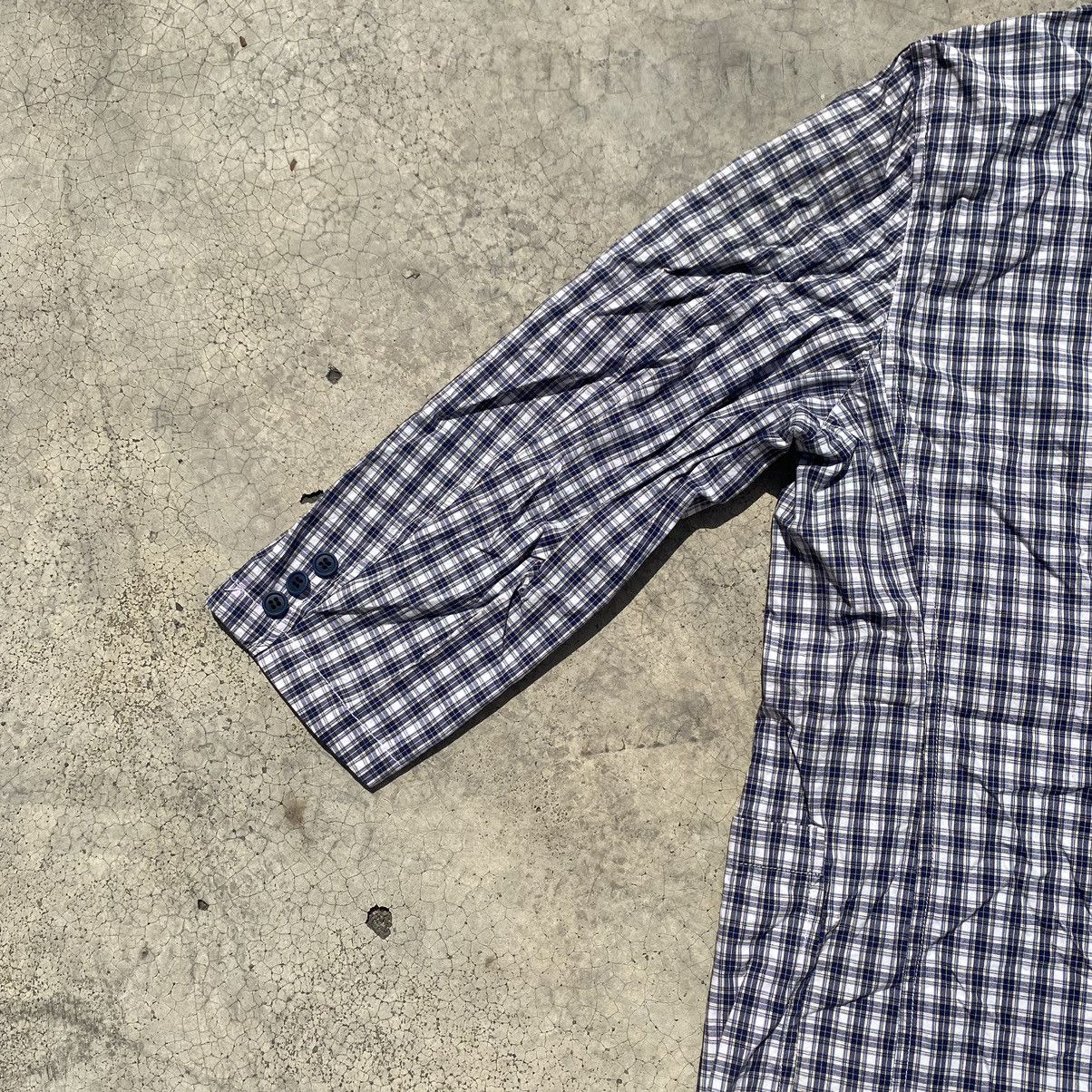 Designer × Japanese Brand × Karl Helmut Karl Helmut Navy Gingham Check Blazer – Size L Size US L / EU 52-54 / 3 - 9 Thumbnail