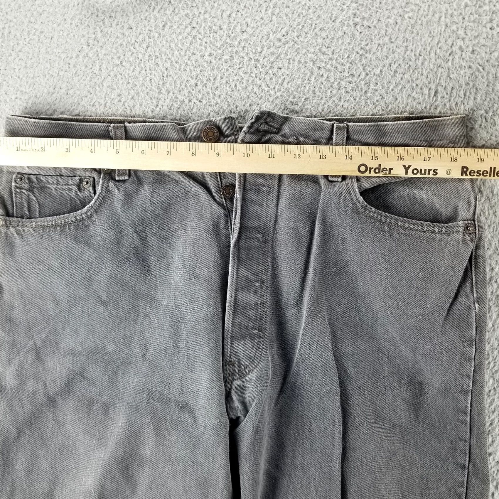 Levi's Levi's 501 Jeans Main Copper Hardware Button Fly Denim 36X27 Gray - Vintage, Regular, Men, 90s Theme, US Size US 36 / EU 52 - 3 Thumbnail