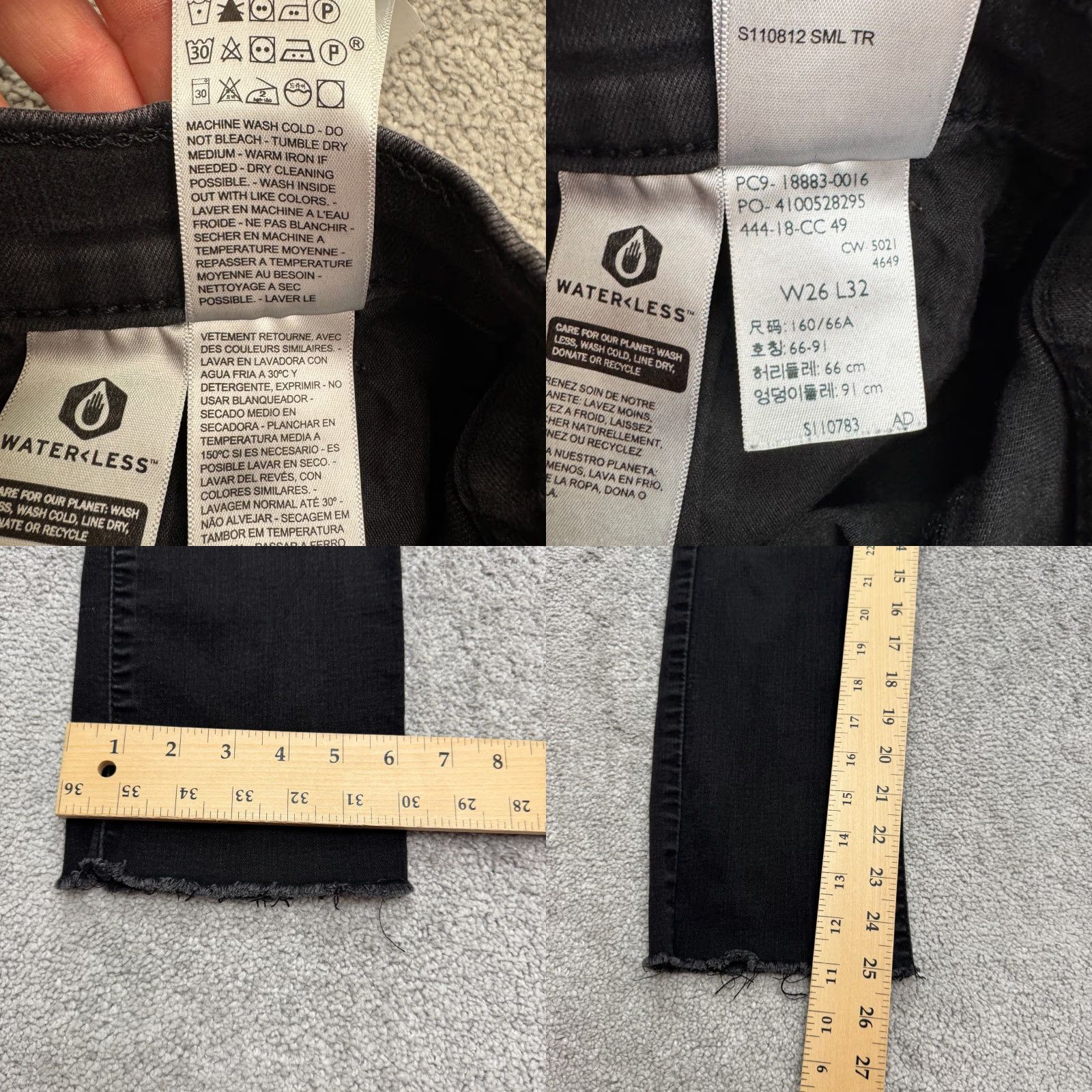 Levi's Levi's 724 High Rise Straight Denim Jeans Womens 26 Black Denim Stretch Regular Straight 5-Pocket City Streetwear Mens Womens Girls Size 26" / US 2 / IT 38 - 9 Thumbnail