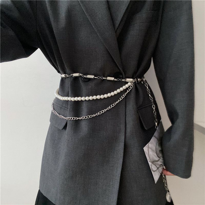 Designer New Design Vintage Belt Riveted Belts Menswear Accessories Size ONE SIZE - 4 Thumbnail