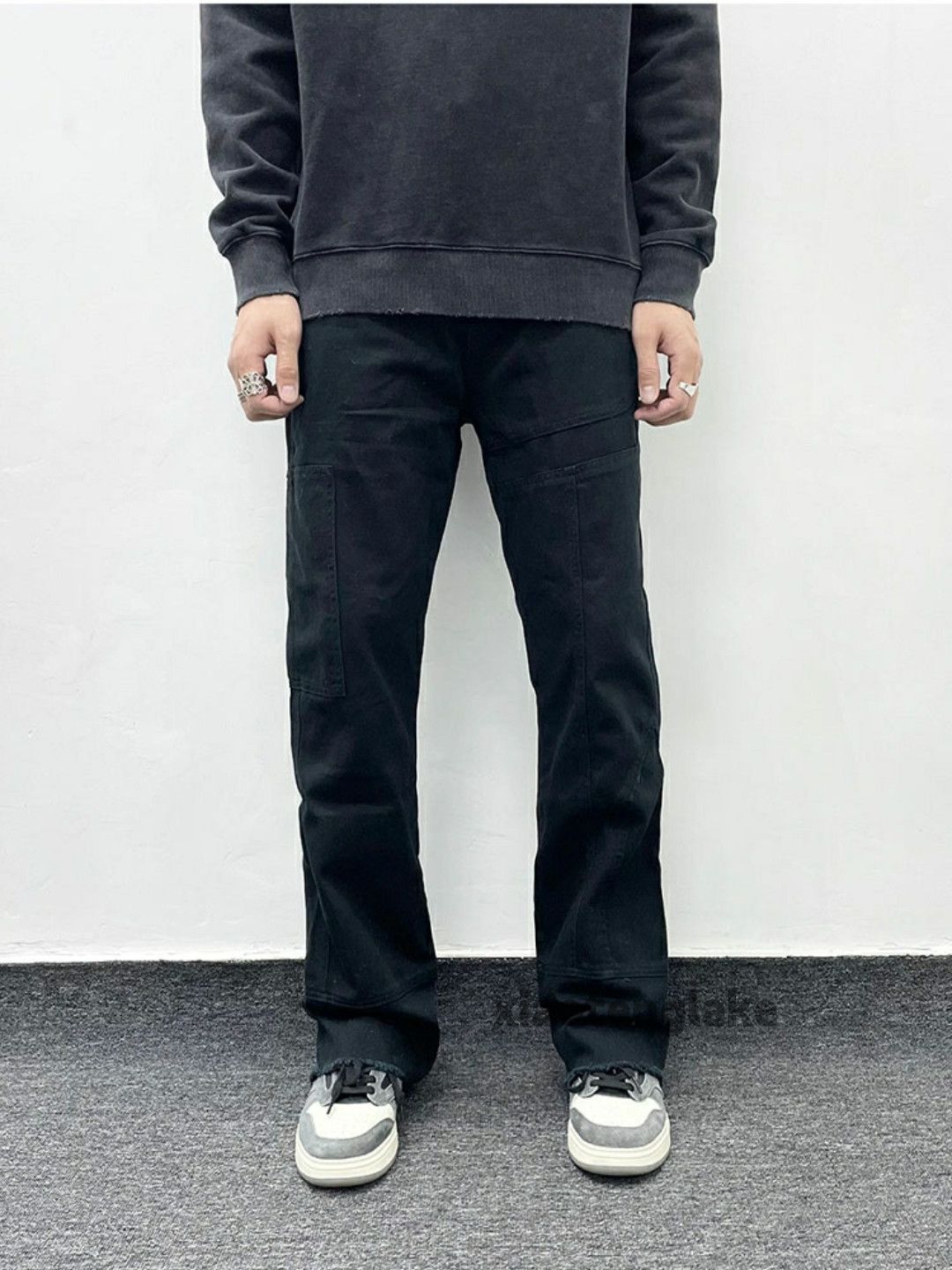 Designer × Japanese Brand × Vintage utility outdoor patchwork punk yuppie flared pants Size US 32 / EU 48 - 2 Thumbnail