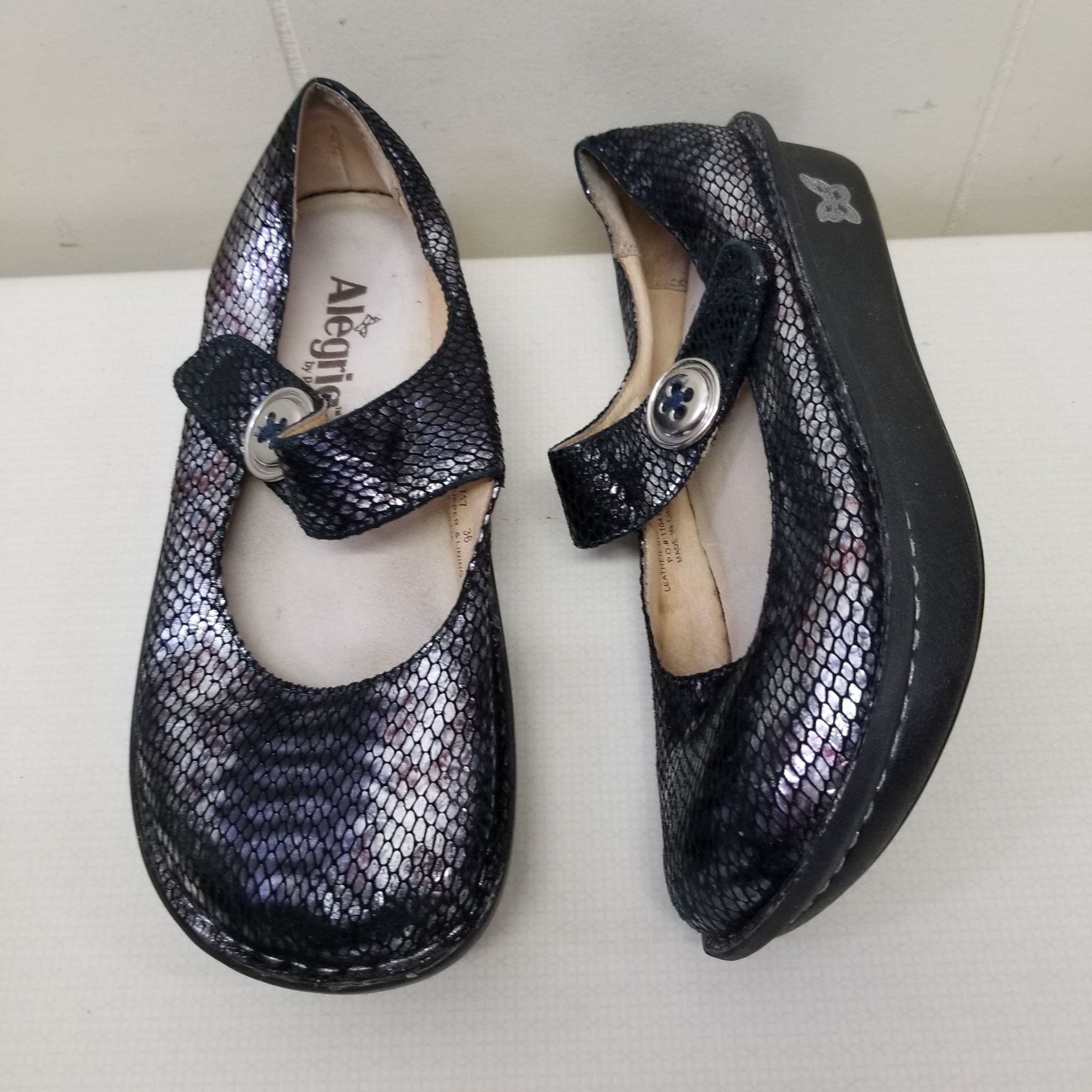 Other Alegria 36 Metallic Snakeskin PALOMA 717 Leather Clog Mary J Size US 6.5 / IT 36.5 - 2 Thumbnail