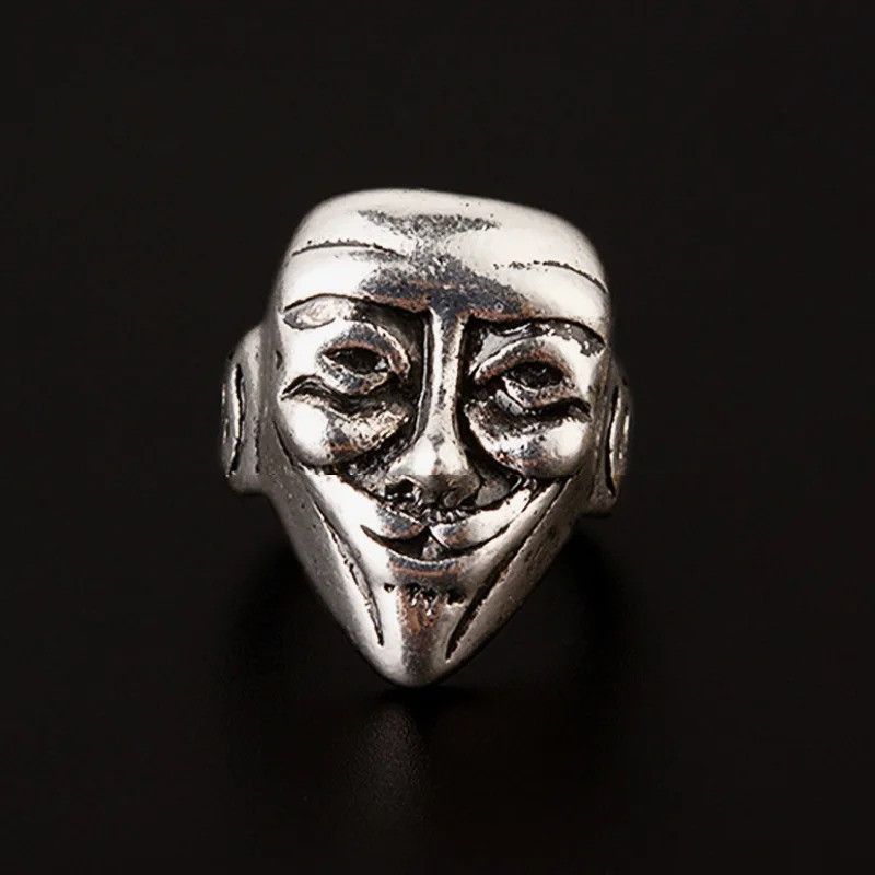 Japanese Brand Retro Anonymous Mask Ring Size ONE SIZE - 4 Thumbnail
