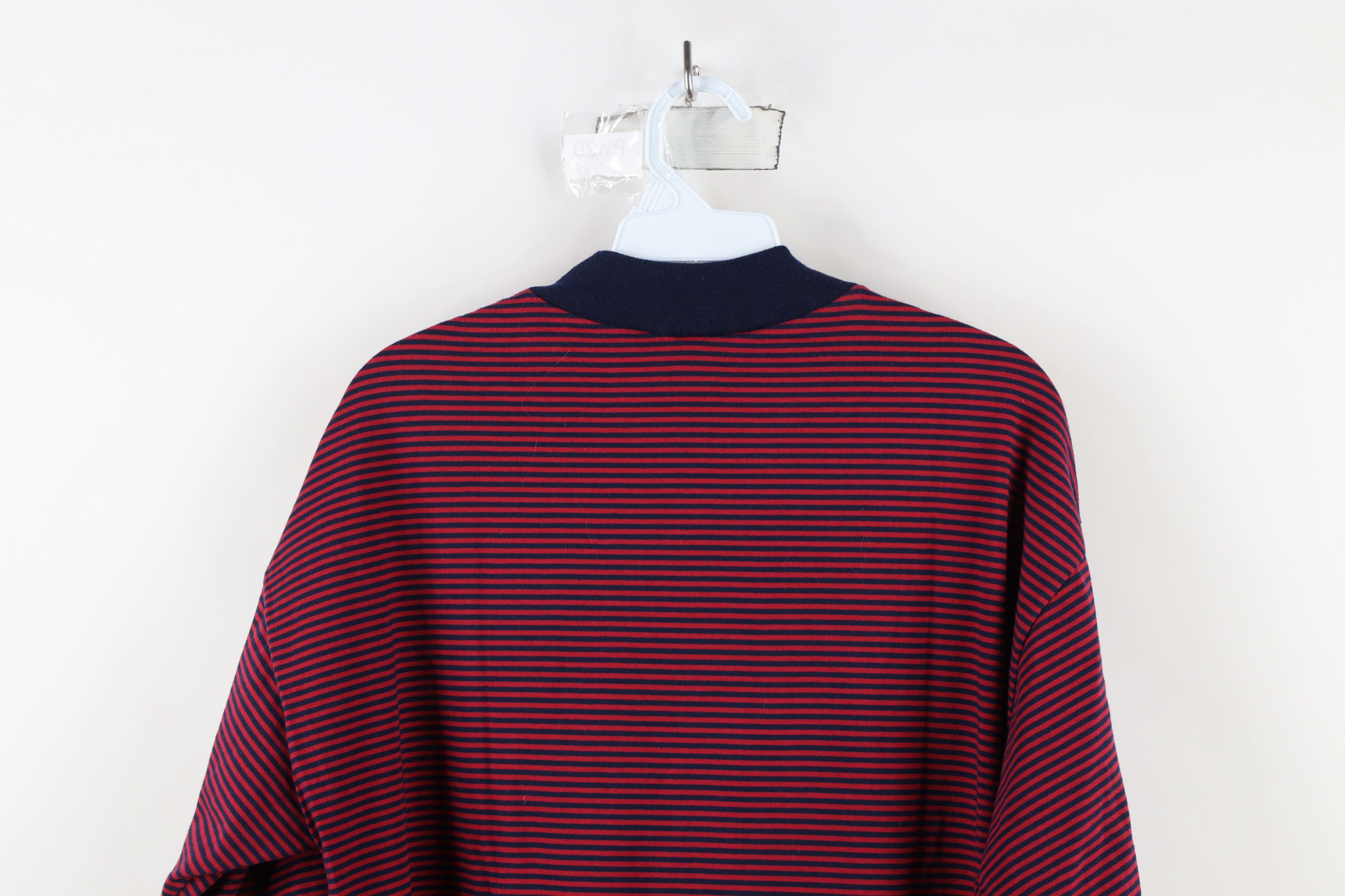 Vintage Vintage 90s Streetwear Striped Long Sleeve T-Shirt Red Blue Size US M / EU 48-50 / 2 - 8 Thumbnail