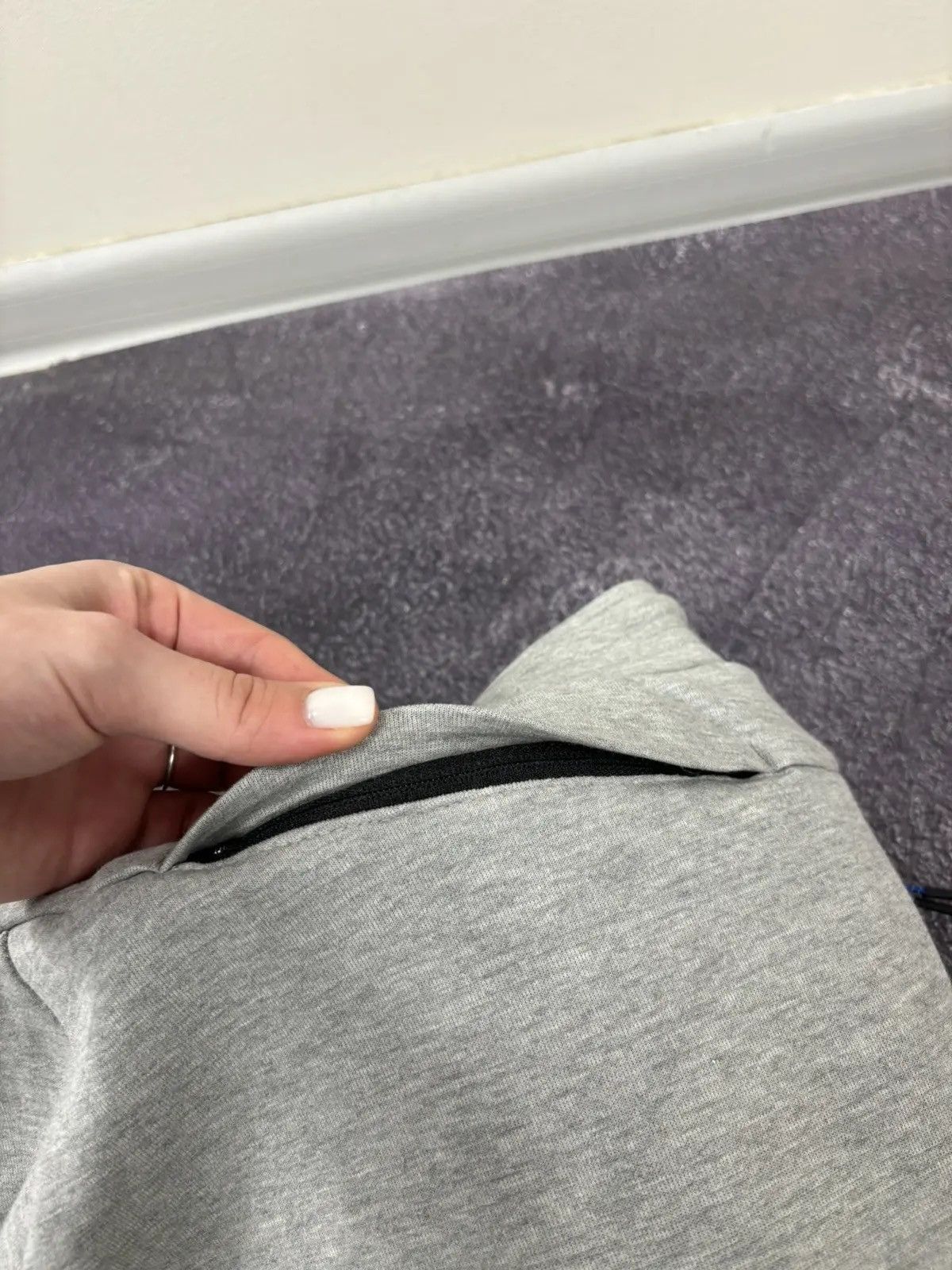 Nike × Vintage Nike Tech Fleece Drill Gray Hype Sweatpants Joggers Pants Size US 34 / EU 50 - 13 Thumbnail