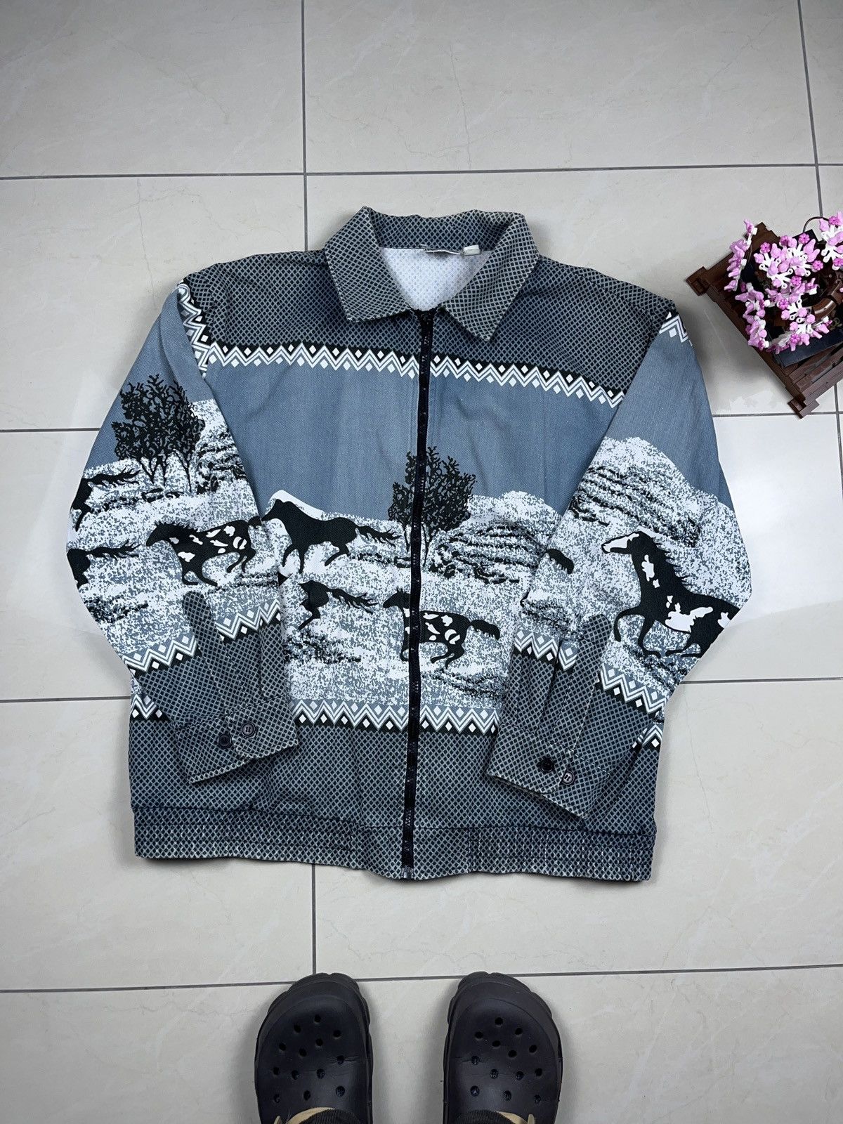 Japanese Brand × Vintage ➕ vintage worker horses pattern carhartt style jacket Size US XL / EU 56 / 4 - 2 Thumbnail