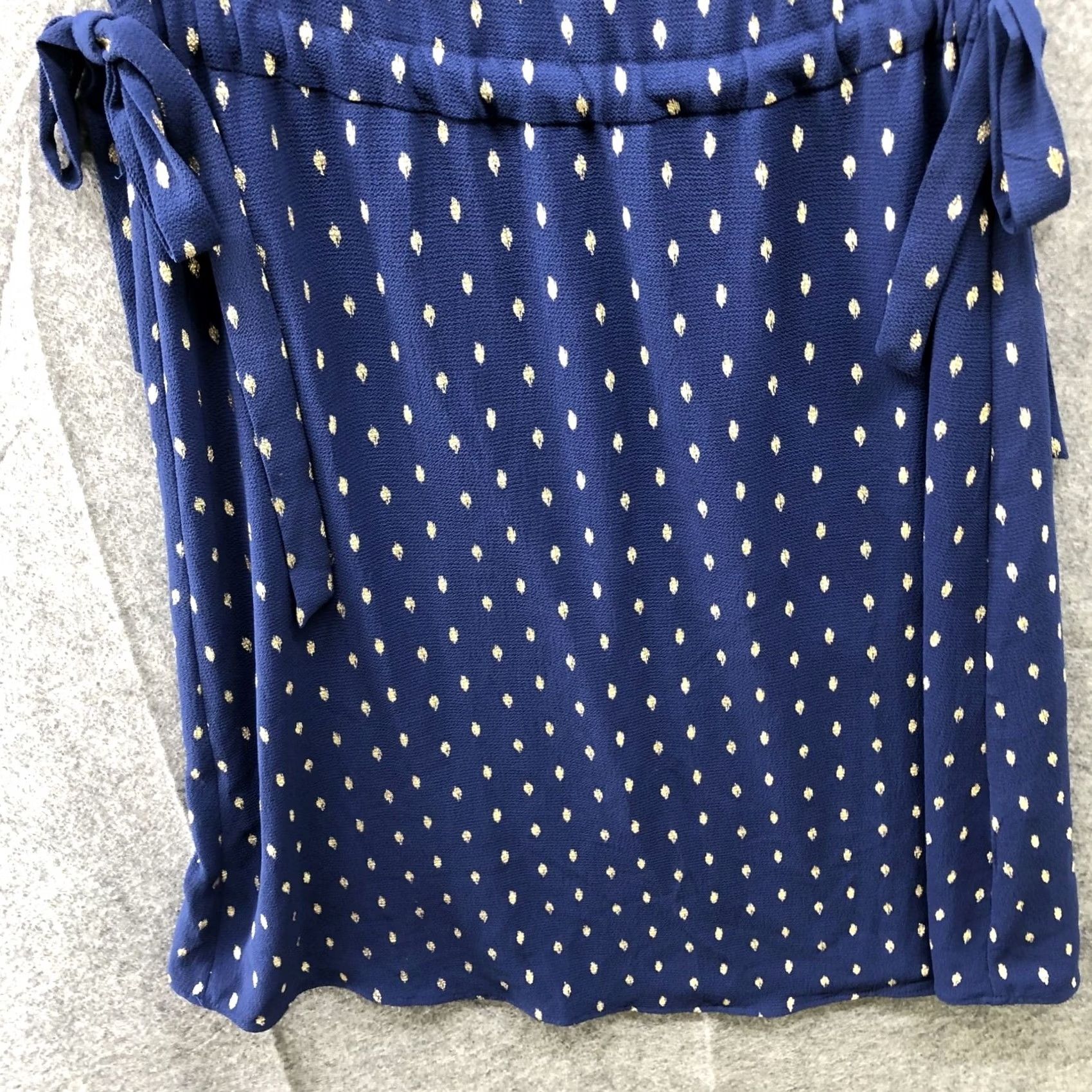 Juicy Couture Juicy Couture Dress Sleeveless Blue Gold Polka Dot Knee Length A-Line M Women Regular Size M / US 6-8 / IT 42-44 - 4 Thumbnail