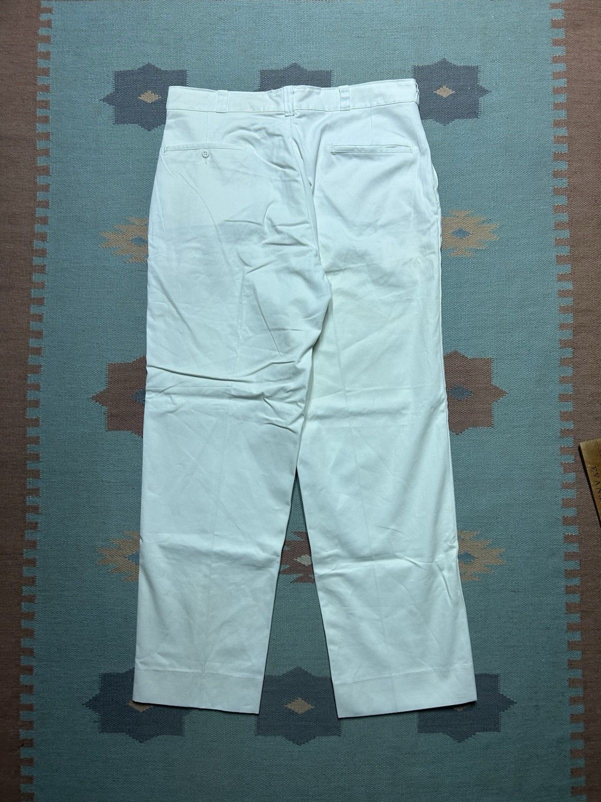 Vintage Vtg 40s cotton chino work pants milkman button fly NOS 37x31 Size US 37 - 7 Thumbnail