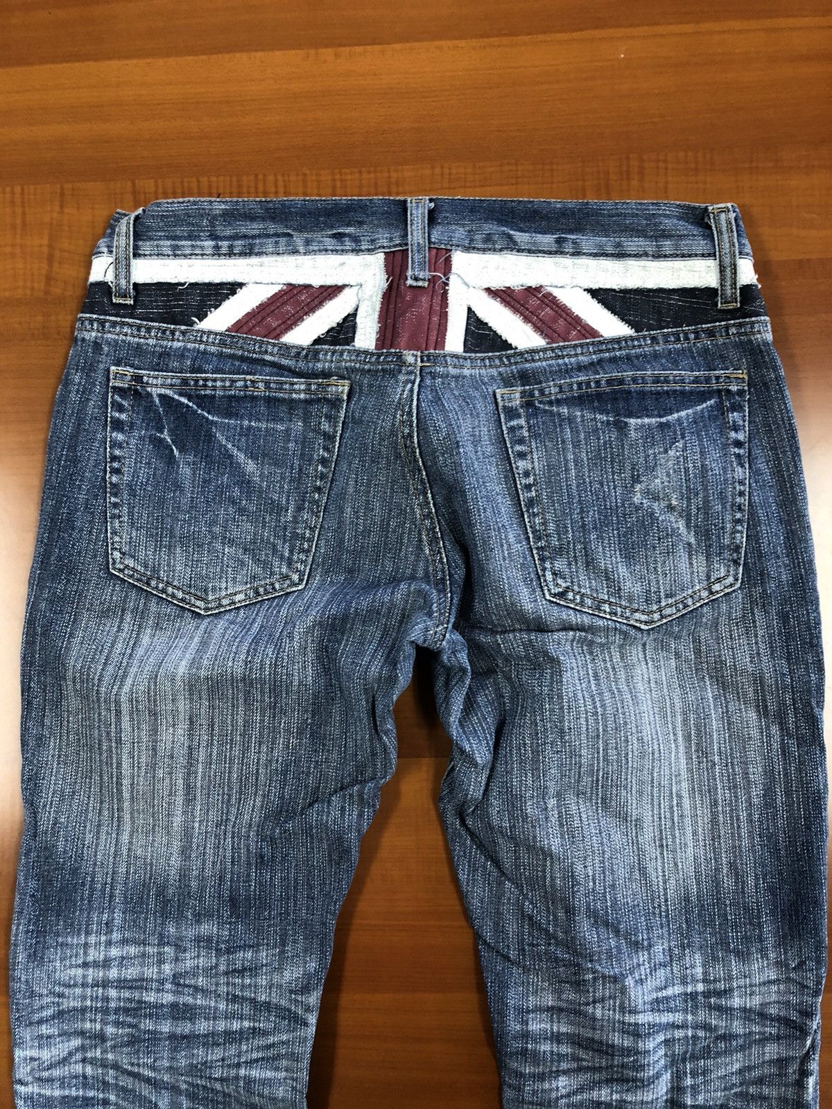 Pre-owned] Roen×semantic design Collab Damaged Denim Pants