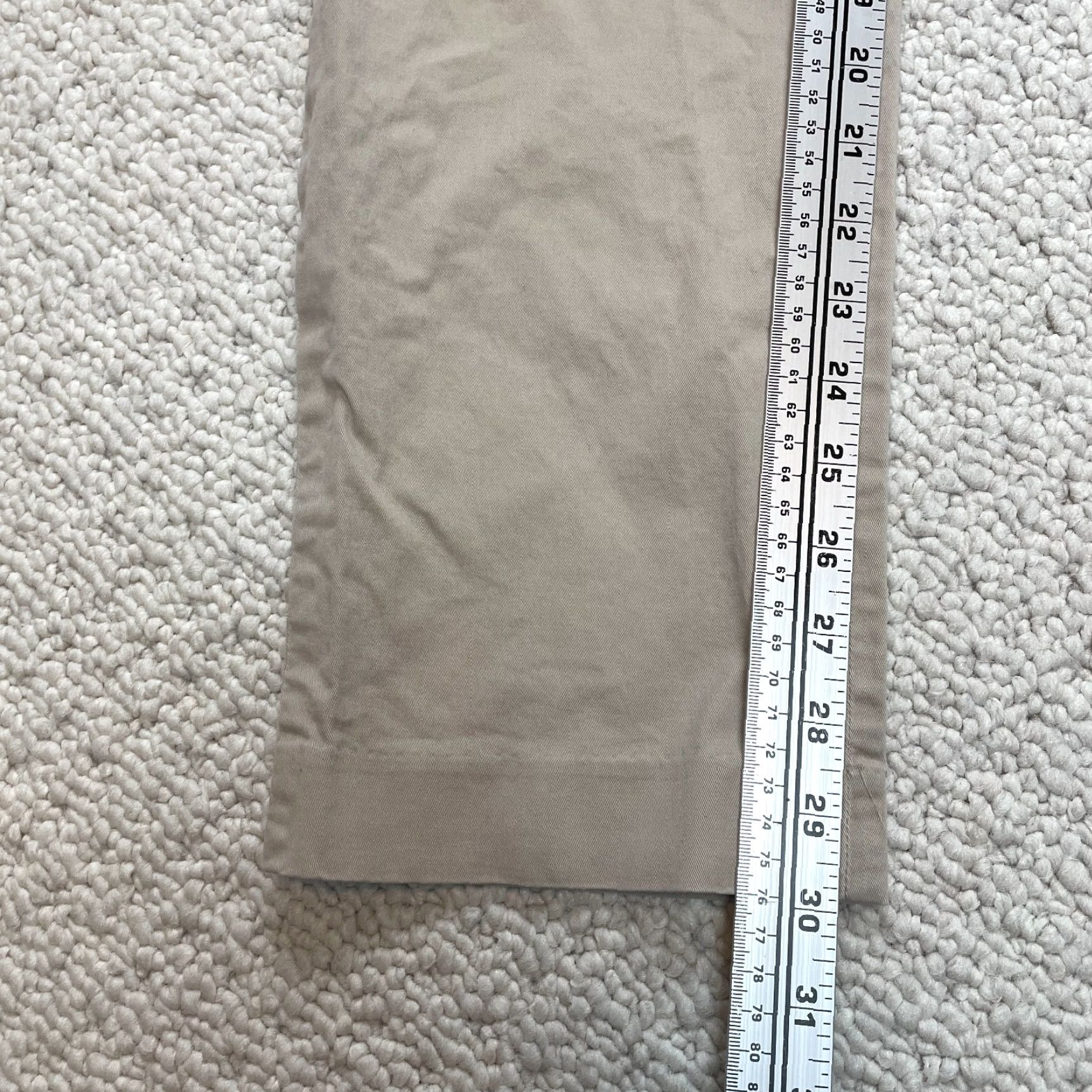 J.Crew J.Crew Mens 33 x 32 Chino Pants Beige Khaki Straight Cotton Slacks Pockets Flex Size US 33 - 3 Thumbnail