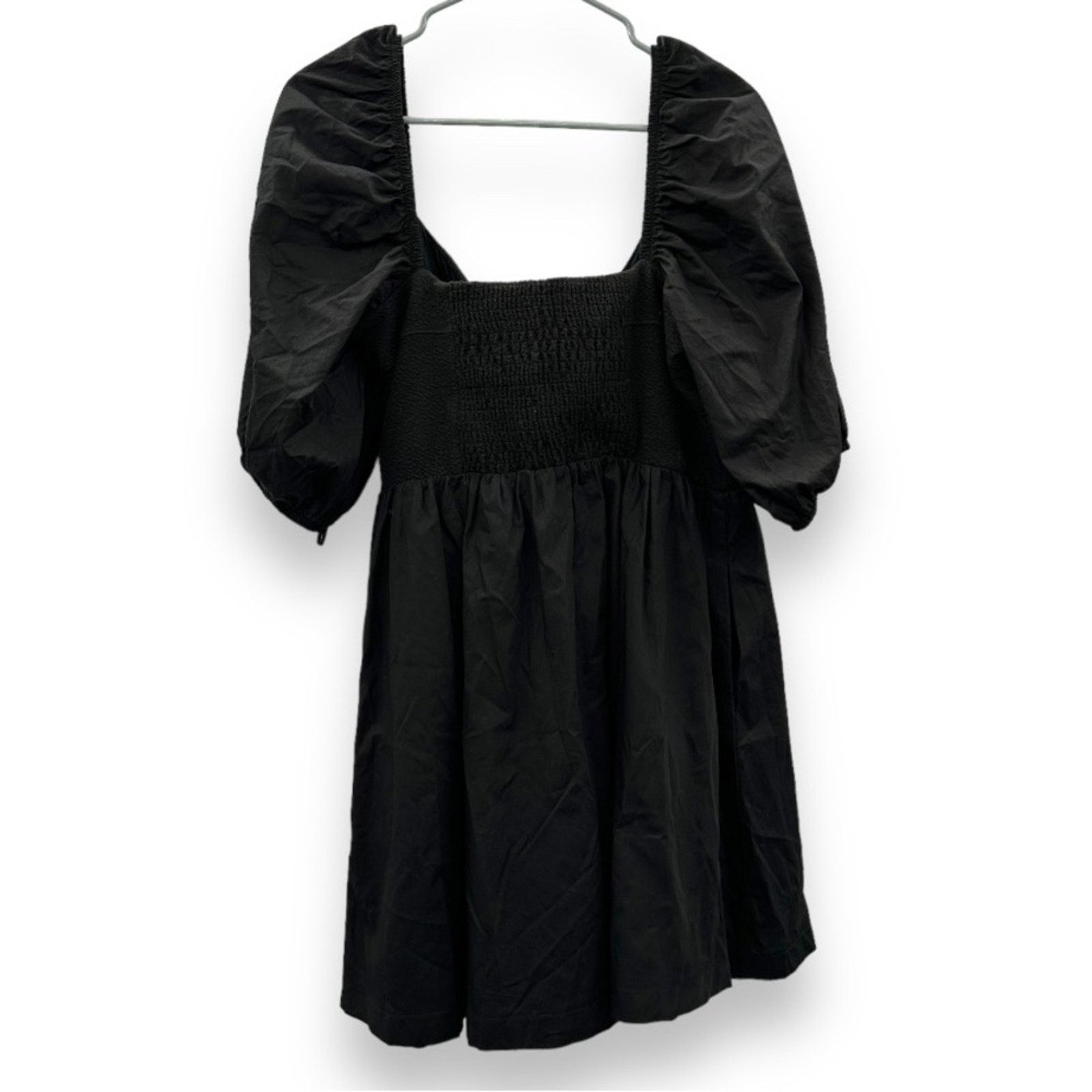 Anthropologie Anthropologie Maeve Puff Sleeve Black Mini Dress Size L NWT Size L / US 10 / IT 46 - 6 Thumbnail