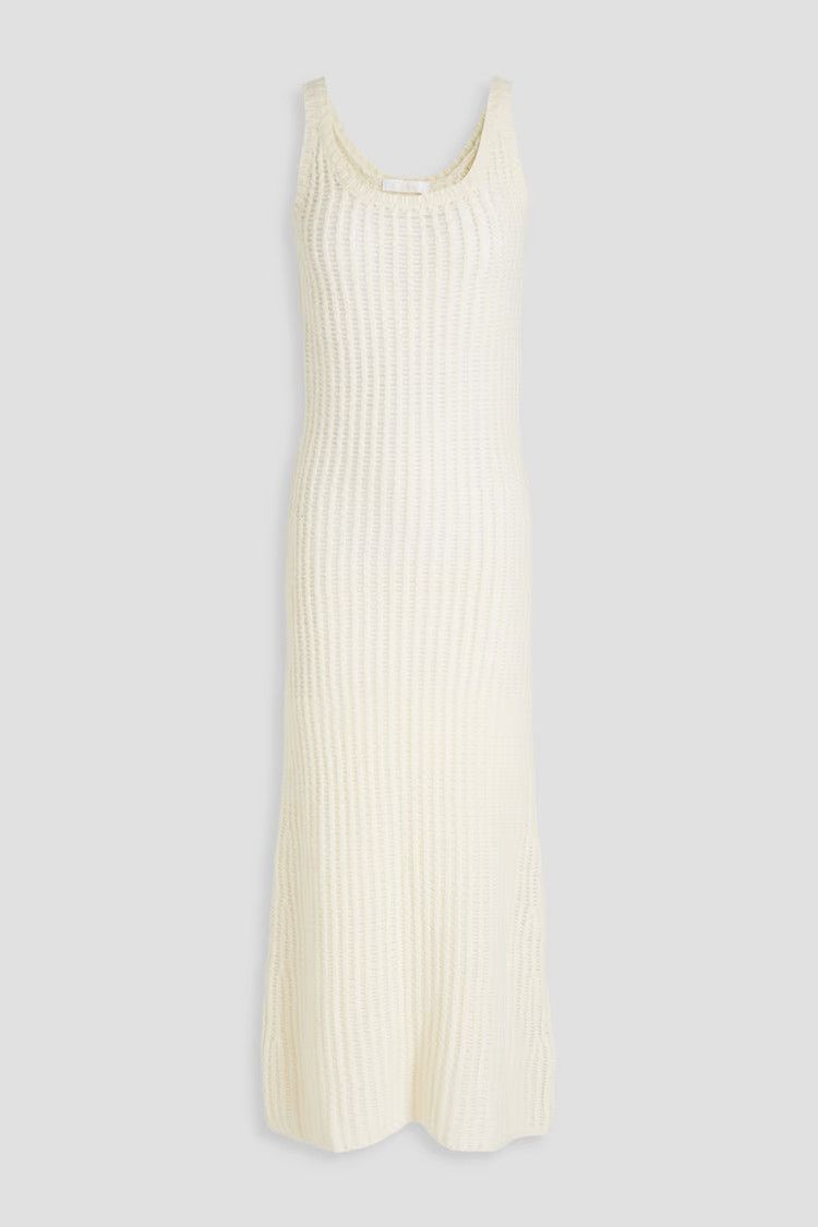 Chloe o1y0825 Midi Dress in Ivory Size M / US 6-8 / IT 42-44 - 1 Thumbnail