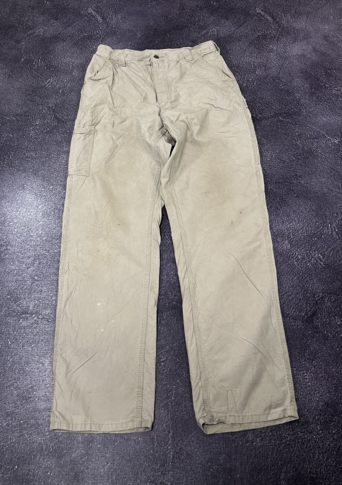 Carhartt × Vintage Vintage 90s Carhartt Y2K Faded Work Baggy Pants Jeans Size US 33 - 2 Thumbnail