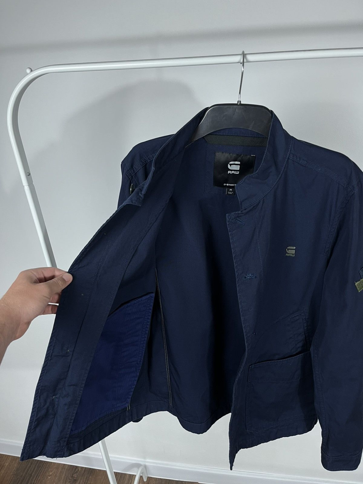 G-Star G-Star RAW Utility Worker Jacket M Navy Ripstop Stand Collar Size US M / EU 48-50 / 2 - 7 Thumbnail