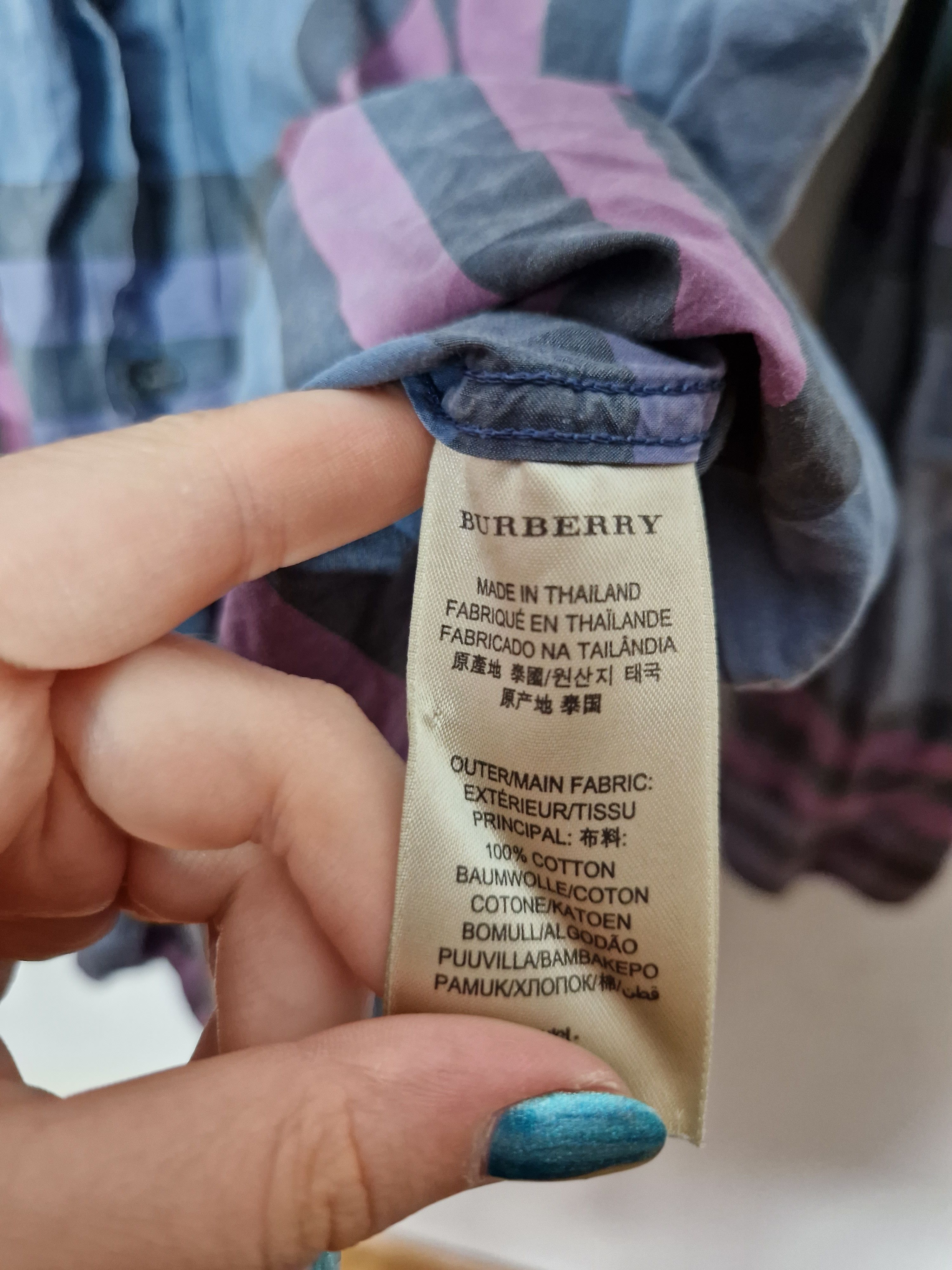 Burberry Burberry nova check purple shirt Size US M / EU 48-50 / 2 - 8 Thumbnail