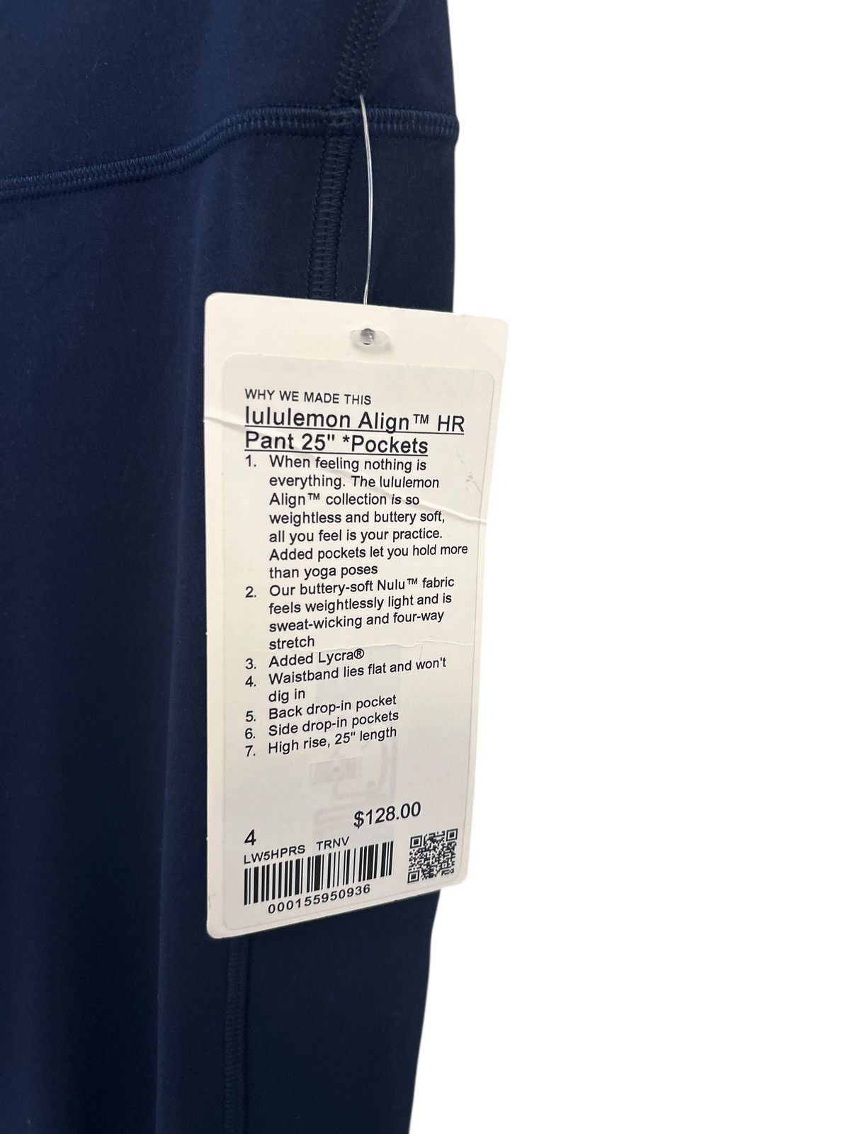Lululemon NWT lululemon Align HR pant 25 with Pockets 4 True Navy Size 27" / US 4 / IT 40 - 3 Thumbnail