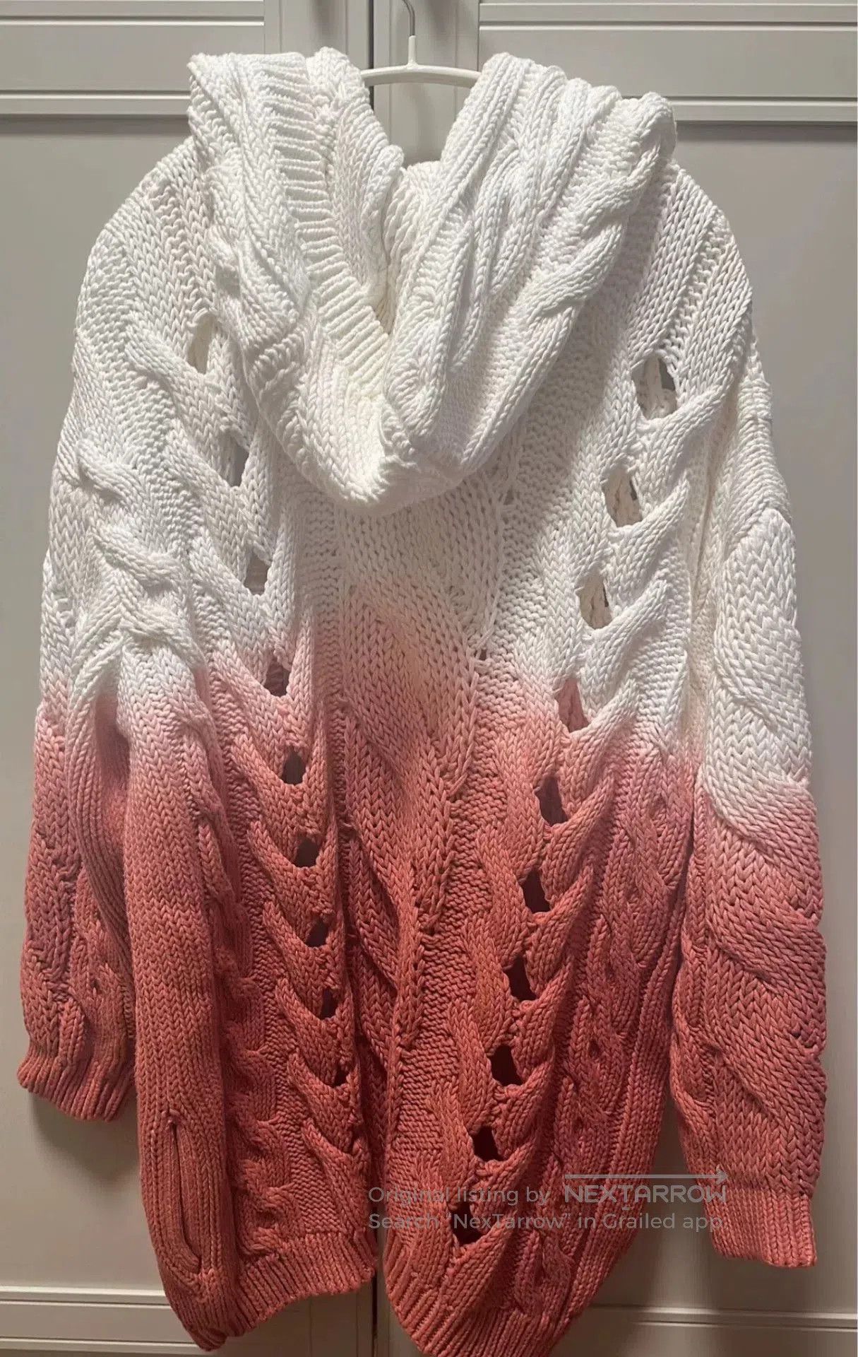 Saint Laurent Paris Saint Laurent Gradient Pink Hooded Cardigan. Size M / US 6-8 / IT 42-44 - 2 Thumbnail