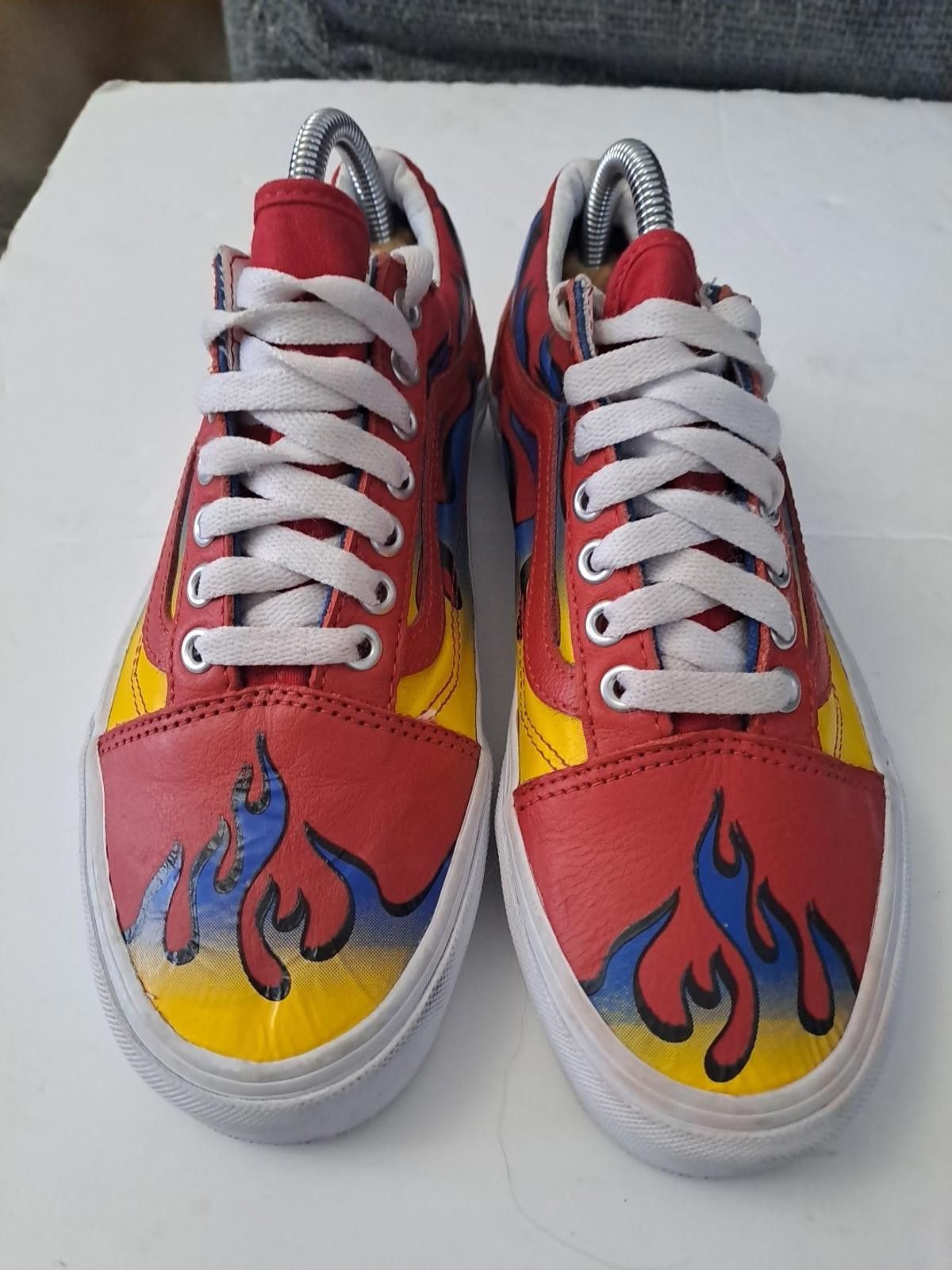 Vans Vans Old Skool Racer sneakers in the red/blue flame Size 5.5 Size US 7.5 / IT 37.5 - 4 Thumbnail