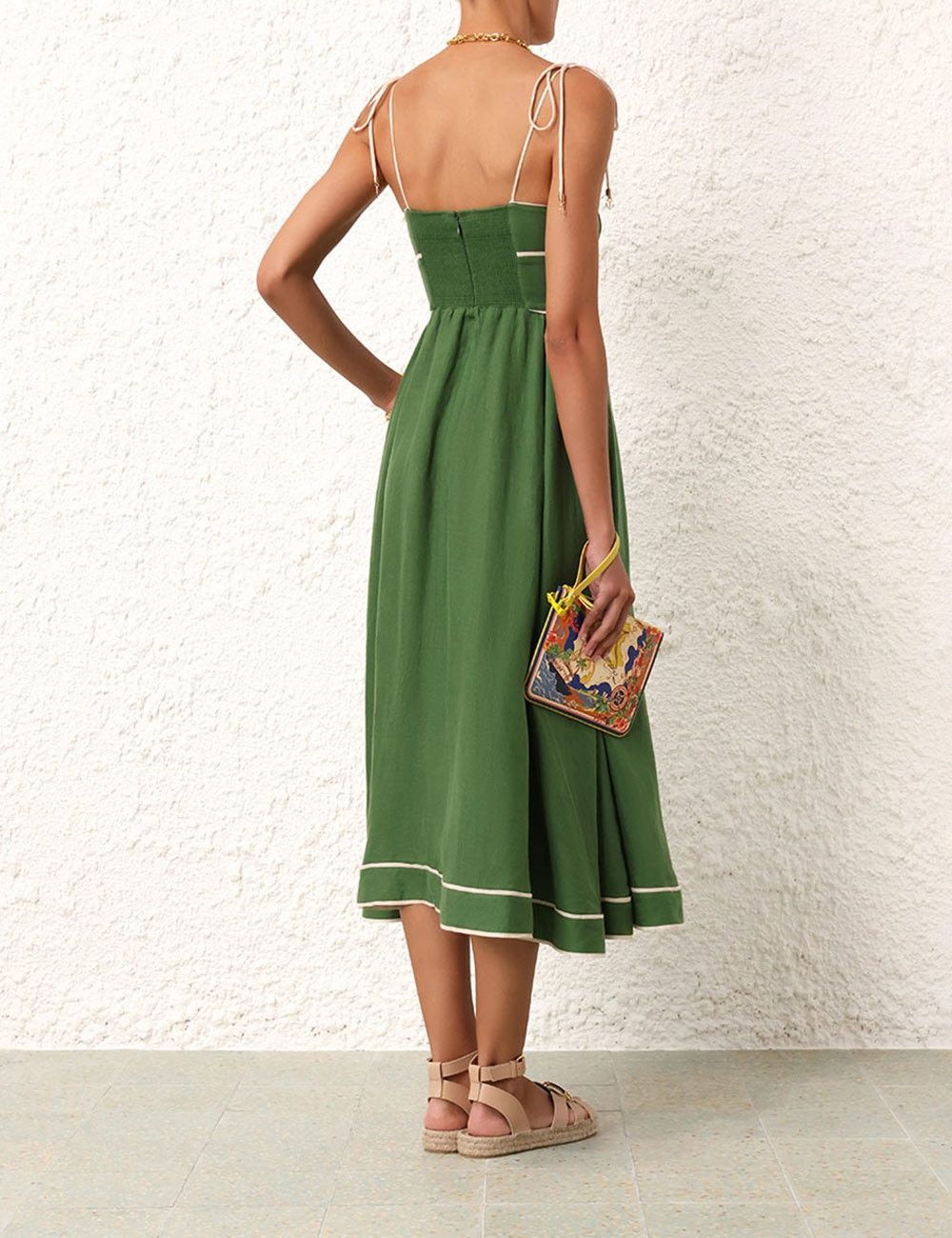 Zimmermann oc11z0725 Alight Picnic Dress in Green Size XS / US 0-2 / IT 36-38 - 6 Thumbnail