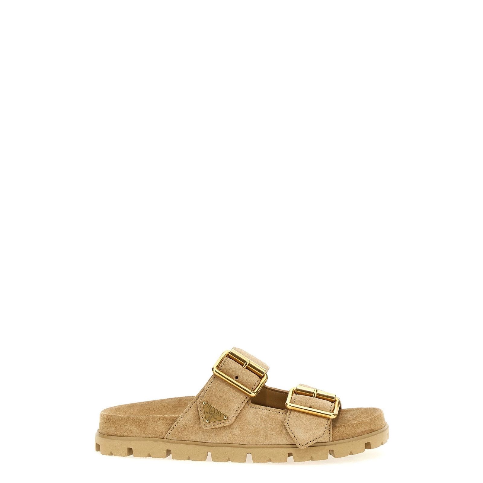 Prada PRADA Beige Suede Slide Sandals New & Authentic (Euro Size:7 Size US 7 / IT 37 - 1 Thumbnail