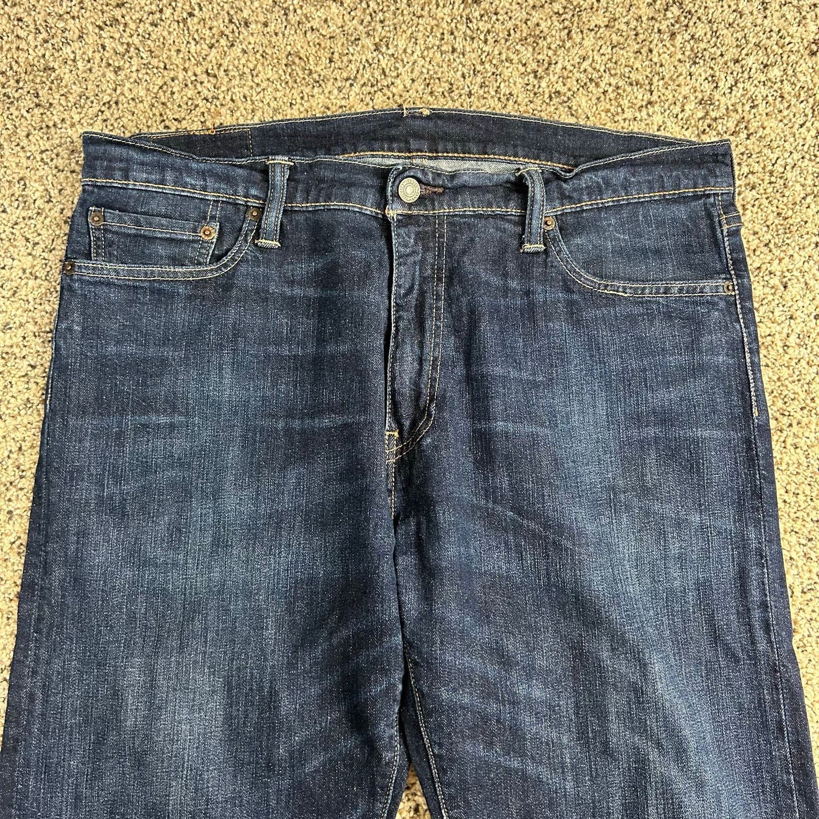 Levi's Levis 504 Straight Leg Dark Wash Denim Blue Jeans 36x28 Size US 36 / EU 52 - 5 Thumbnail