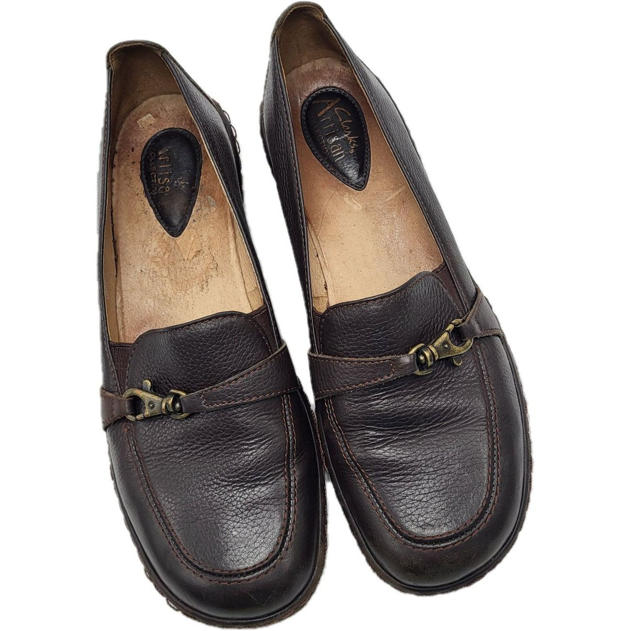 Clarks Clarks Artisan Women's Brown Leather Penny Loafer Shoes 8.5 Size US 8.5 / IT 38.5 - 1 Thumbnail
