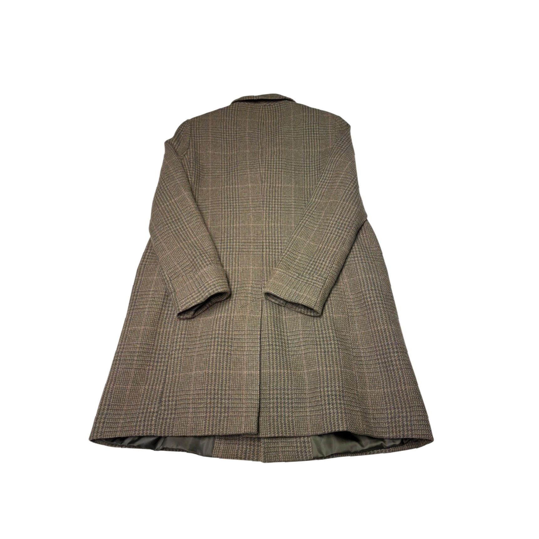 Ralph Lauren VINTAGE Lauren Ralph Lauren Coat Wool Blend Glen Plaid Brown Tan Leather Trim Size 16 Size XXL / US 16-18 / IT 52-54 - 7 Thumbnail