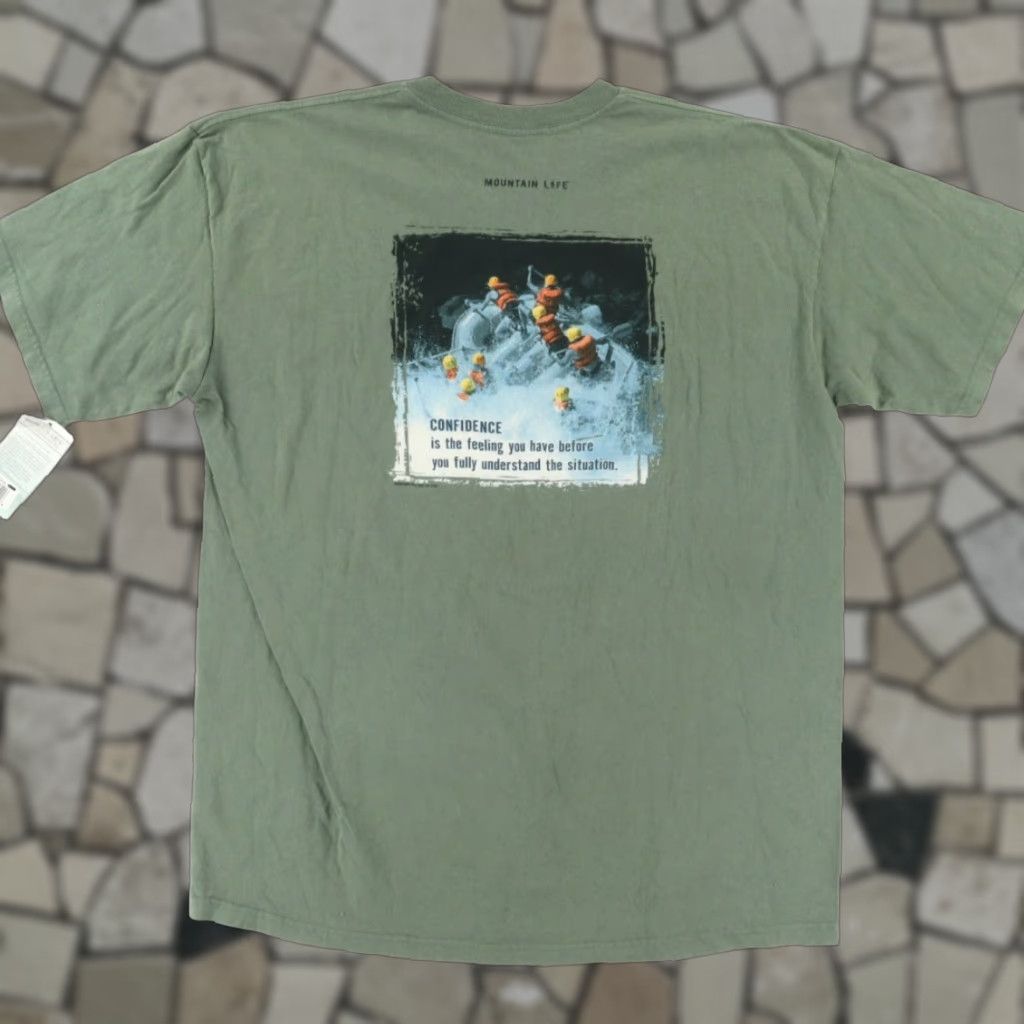 Alife Mountain Life Shirt Green XL Men White Water Rafting T-Shirt (adjusted to fit rules) Size US XL / EU 56 / 4 - 1 Thumbnail