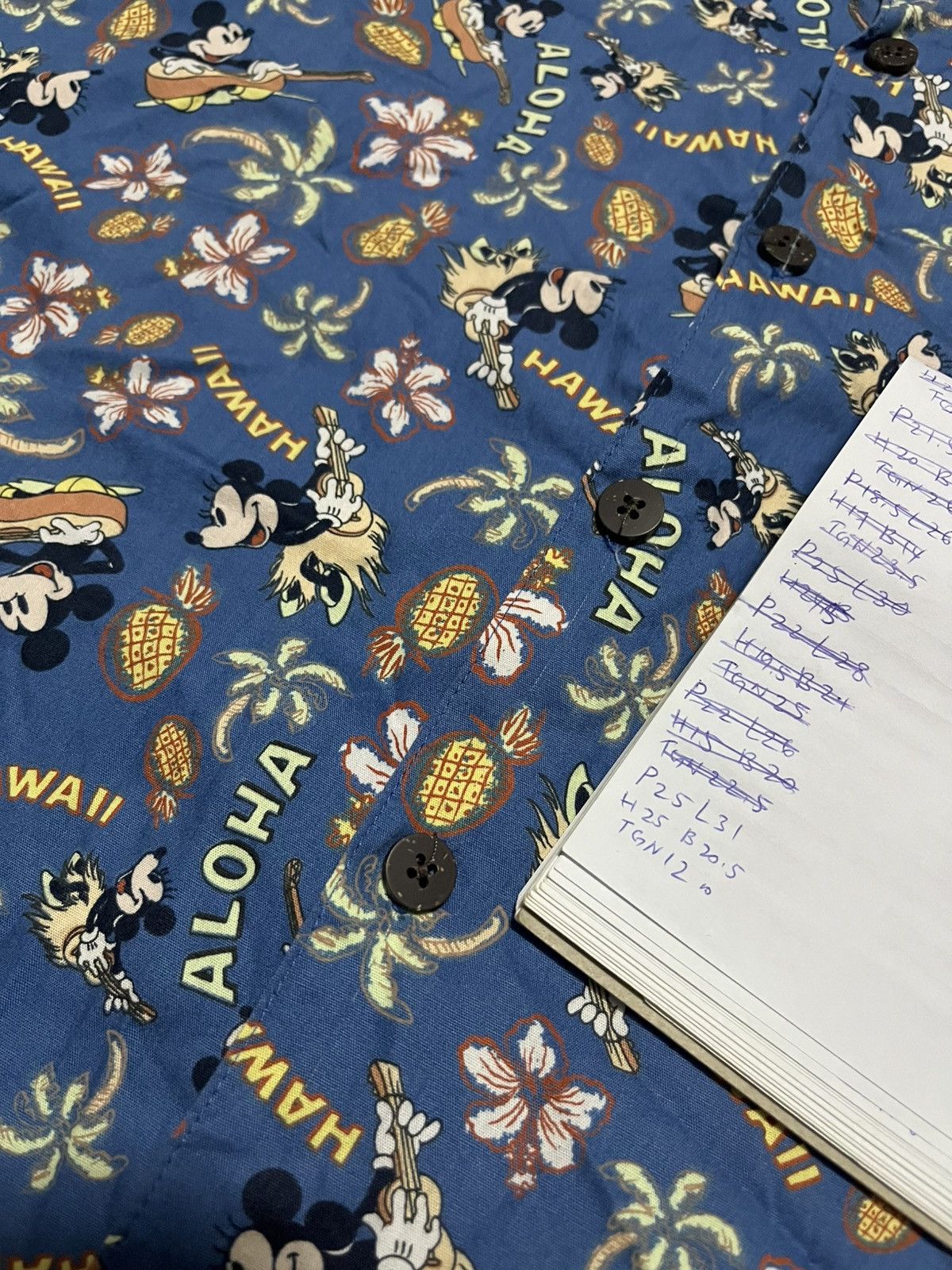 Mickey Mouse 🔥Vintage Mickey Mouse Hawaii Aloha Full Print Button Up Tee Size US L / EU 52-54 / 3 - 8 Thumbnail