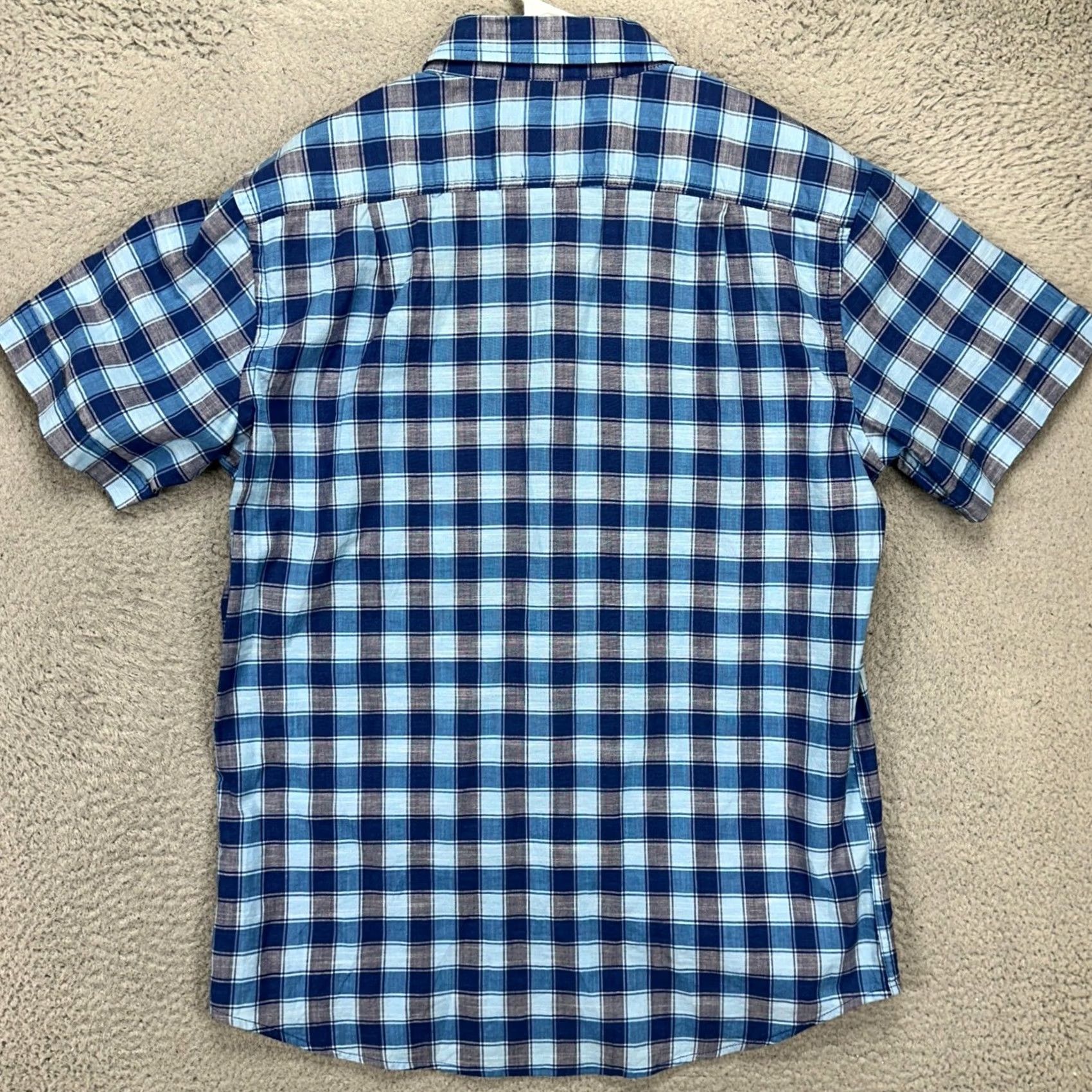 Izod Izod Saltwater Mens Shirt Large Blue Plaid Flap Pocket Button Up Relaxed NEW Size US L / EU 52-54 / 3 - 3 Thumbnail